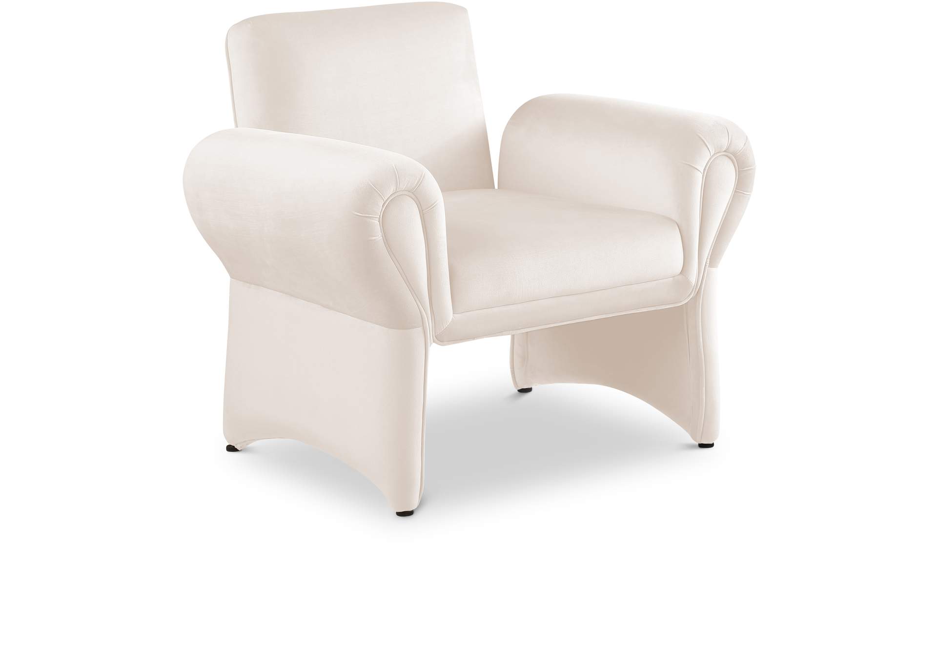 Fleurette Cream Velvet Accent Chair,Meridian Furniture