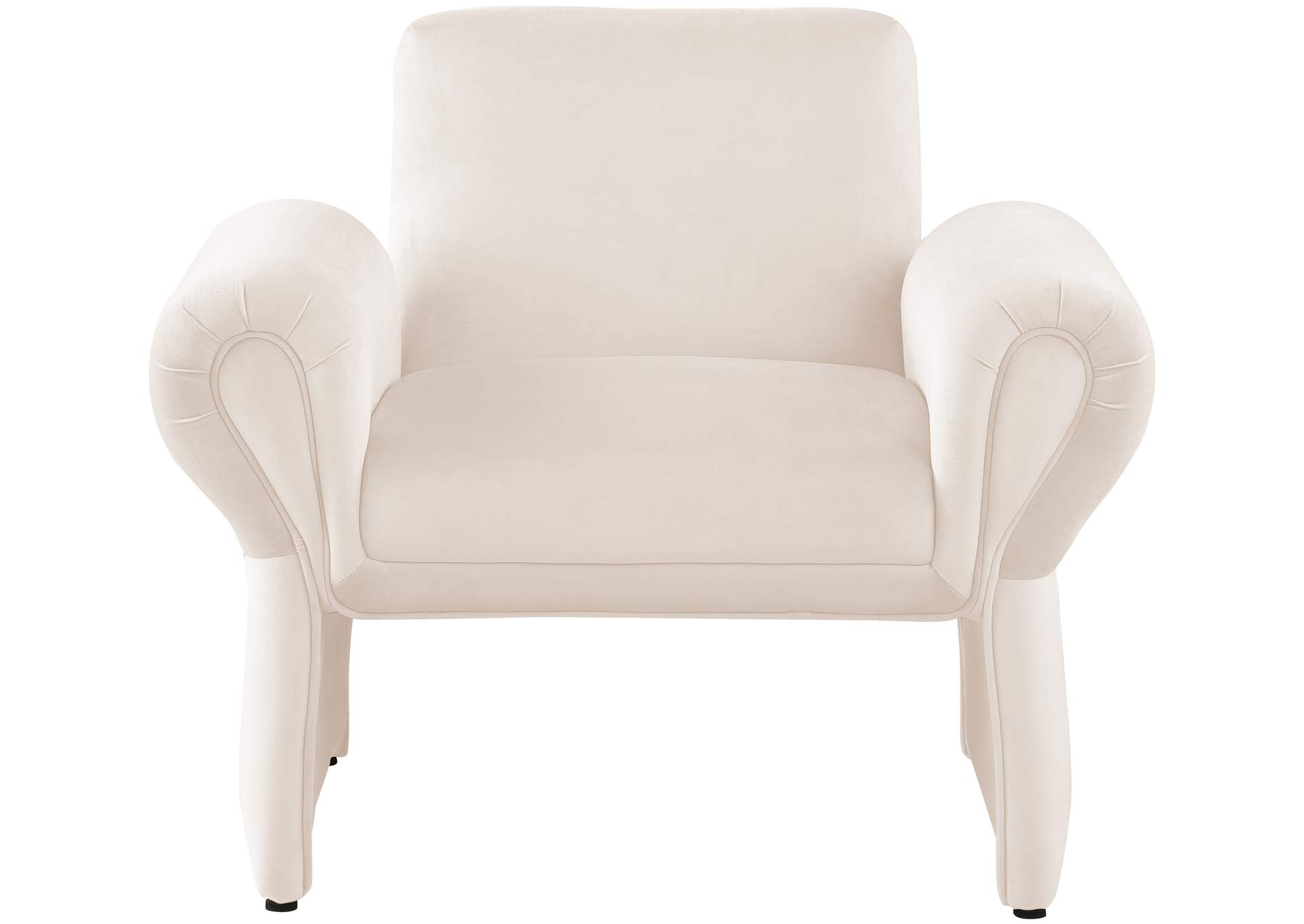 Fleurette Cream Velvet Accent Chair,Meridian Furniture