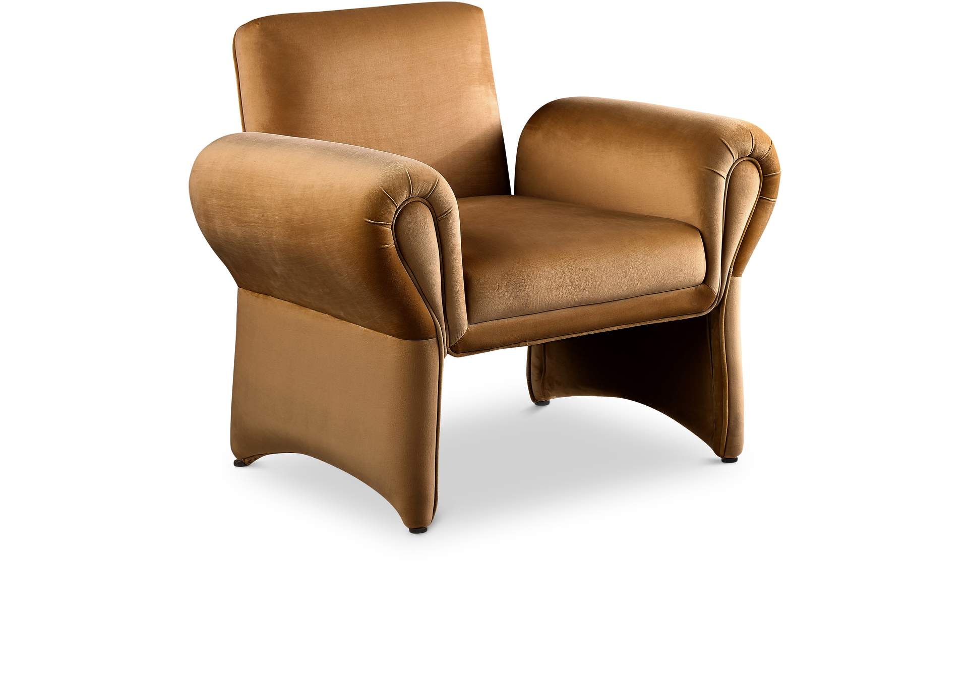 Fleurette Saddle Velvet Accent Chair,Meridian Furniture