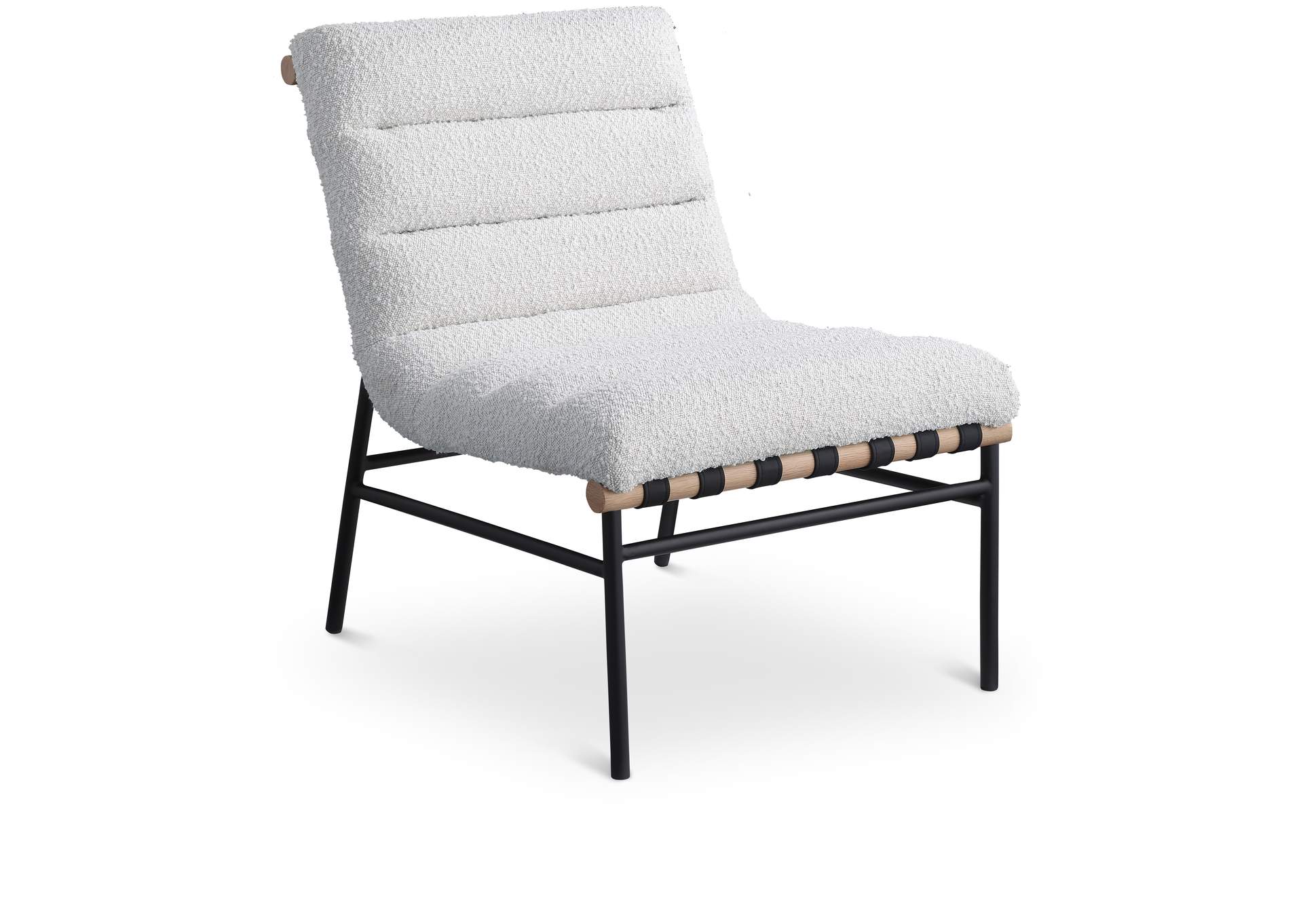 Burke Cream Boucle Fabric Accent Chair,Meridian Furniture