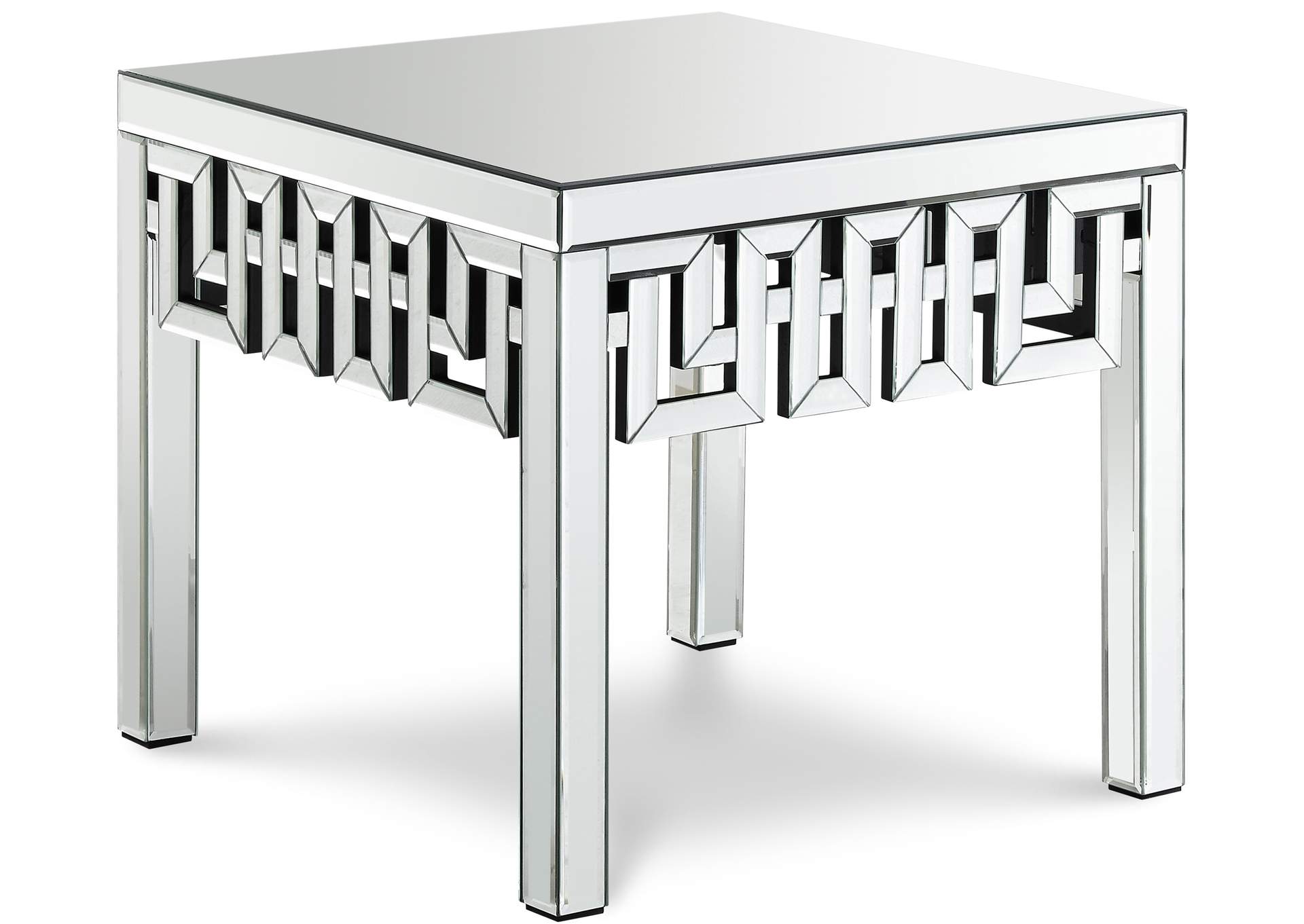 Aria Mirrored End Table,Meridian Furniture