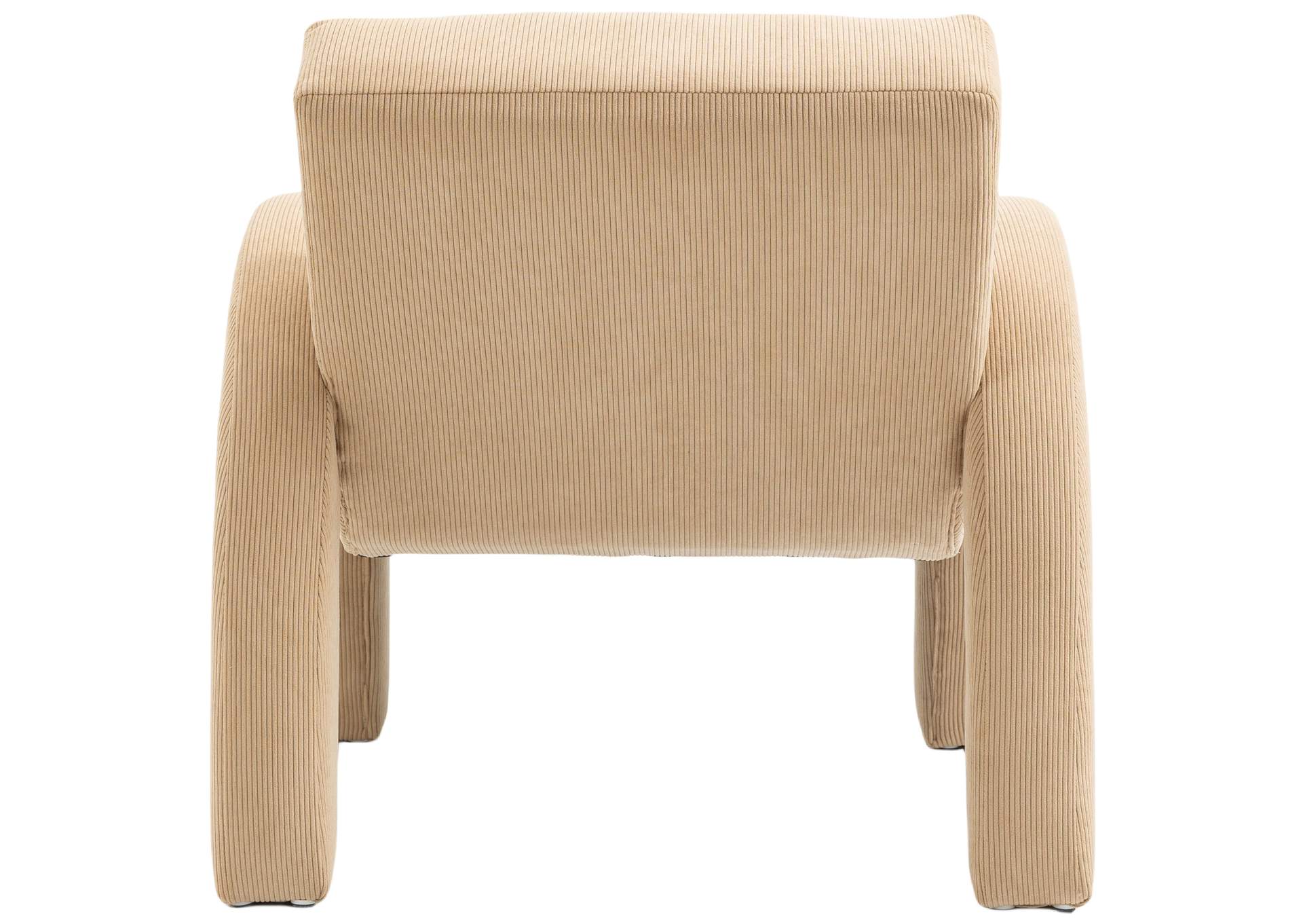 Corduroy Beige Corduroy Fabric Accent Chair,Meridian Furniture