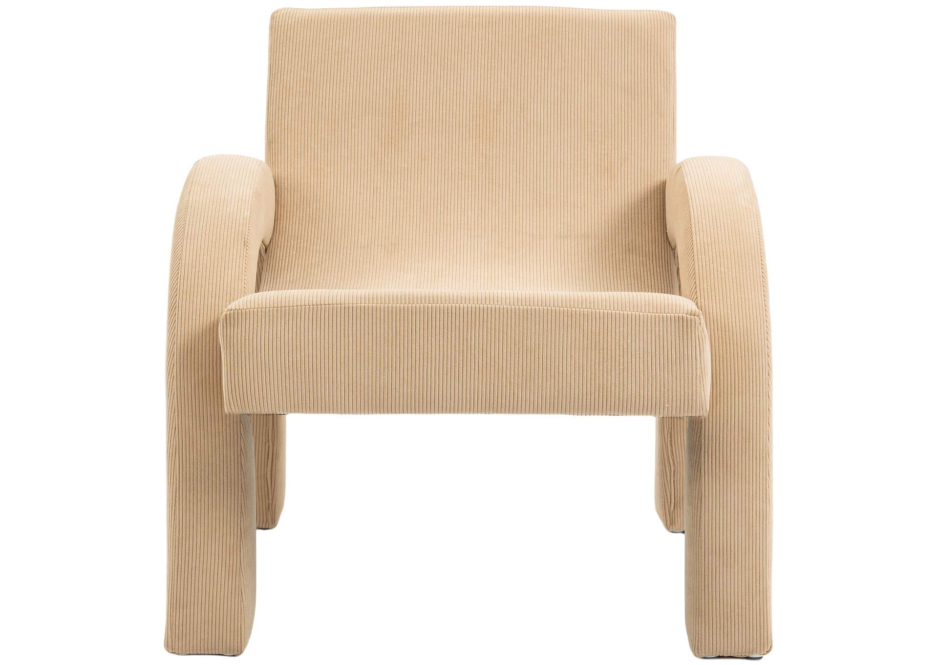 Corduroy Beige Corduroy Fabric Accent Chair,Meridian Furniture