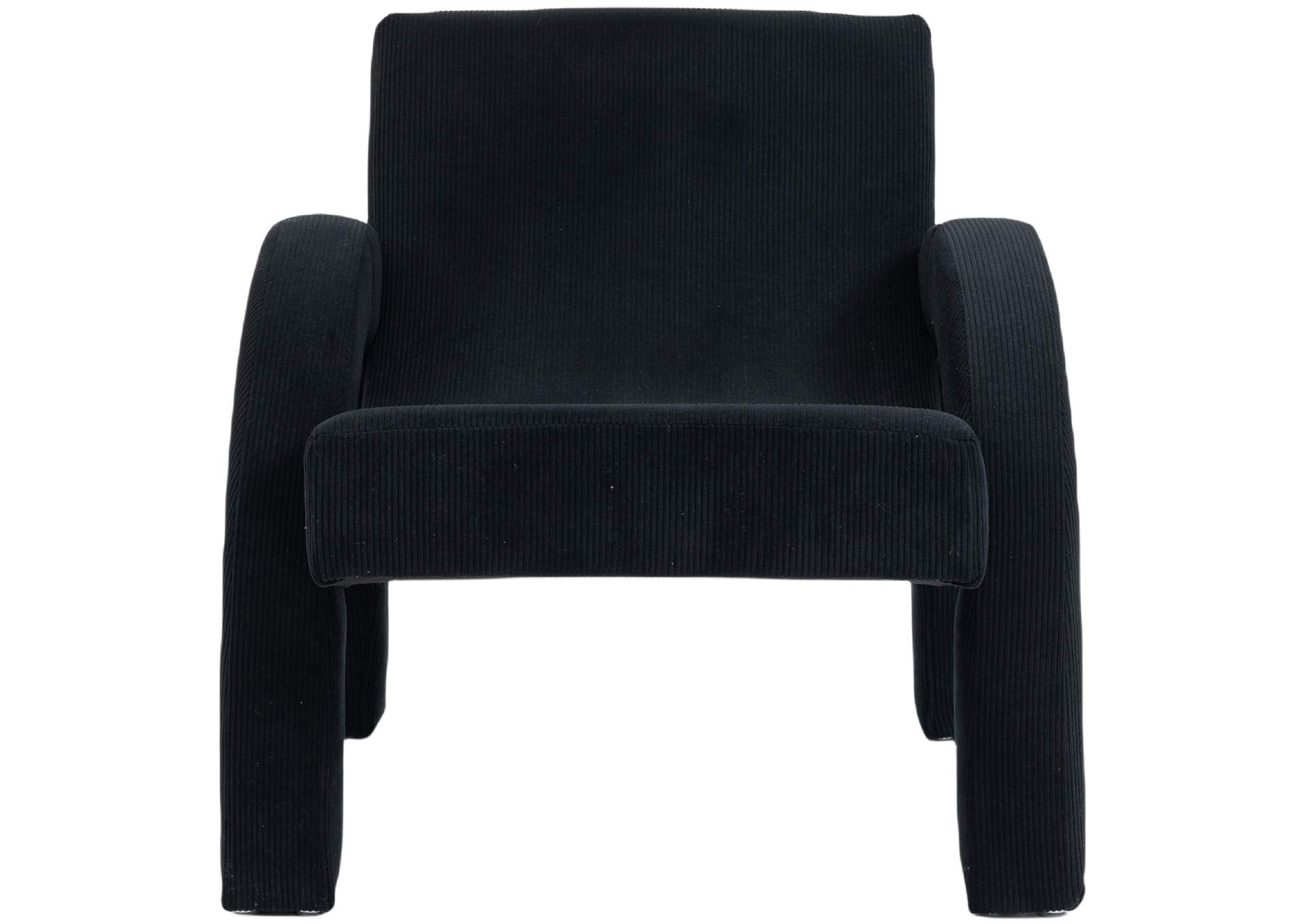 Corduroy Black Corduroy Fabric Accent Chair,Meridian Furniture
