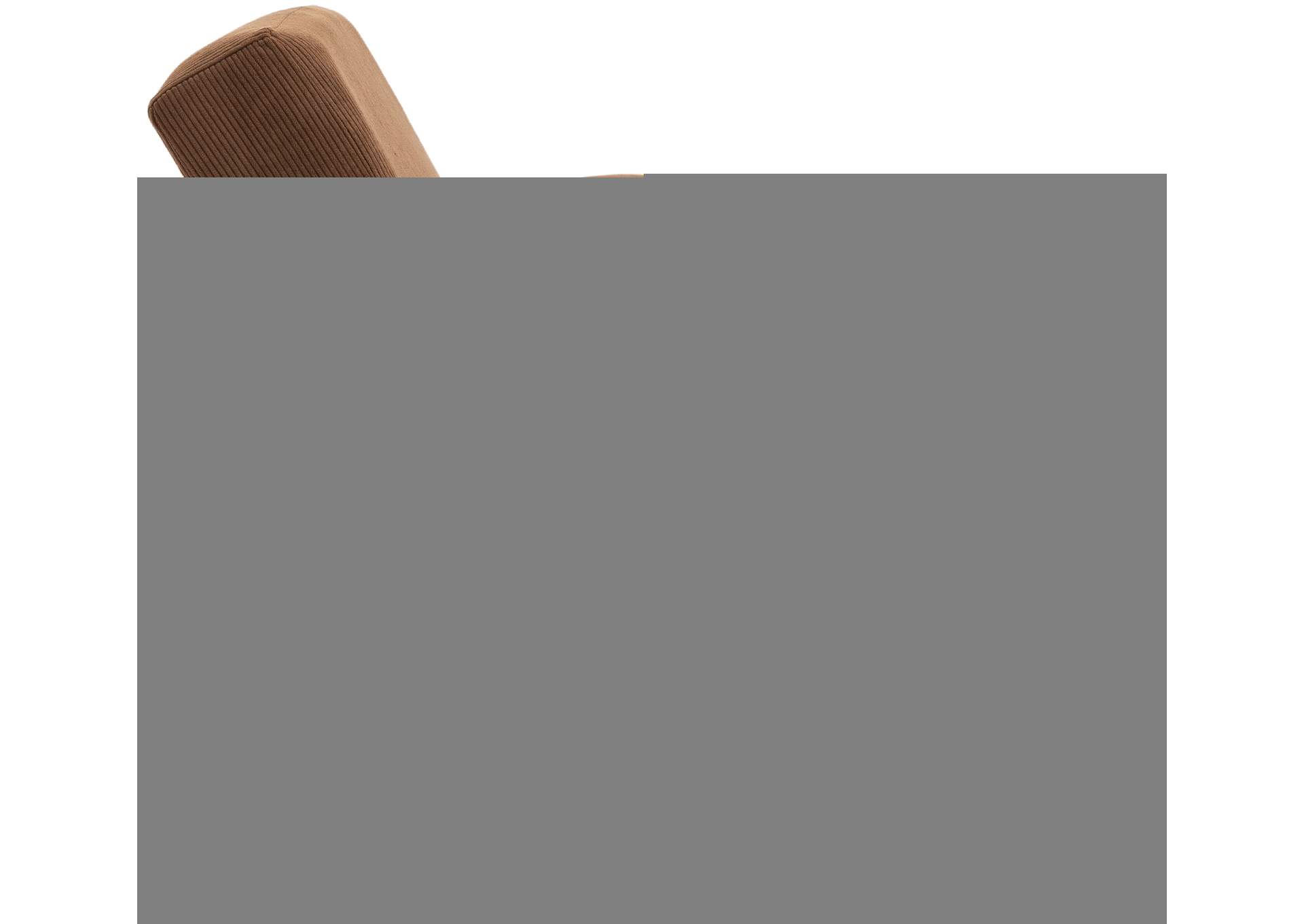 Corduroy Brown Corduroy Fabric Accent Chair,Meridian Furniture