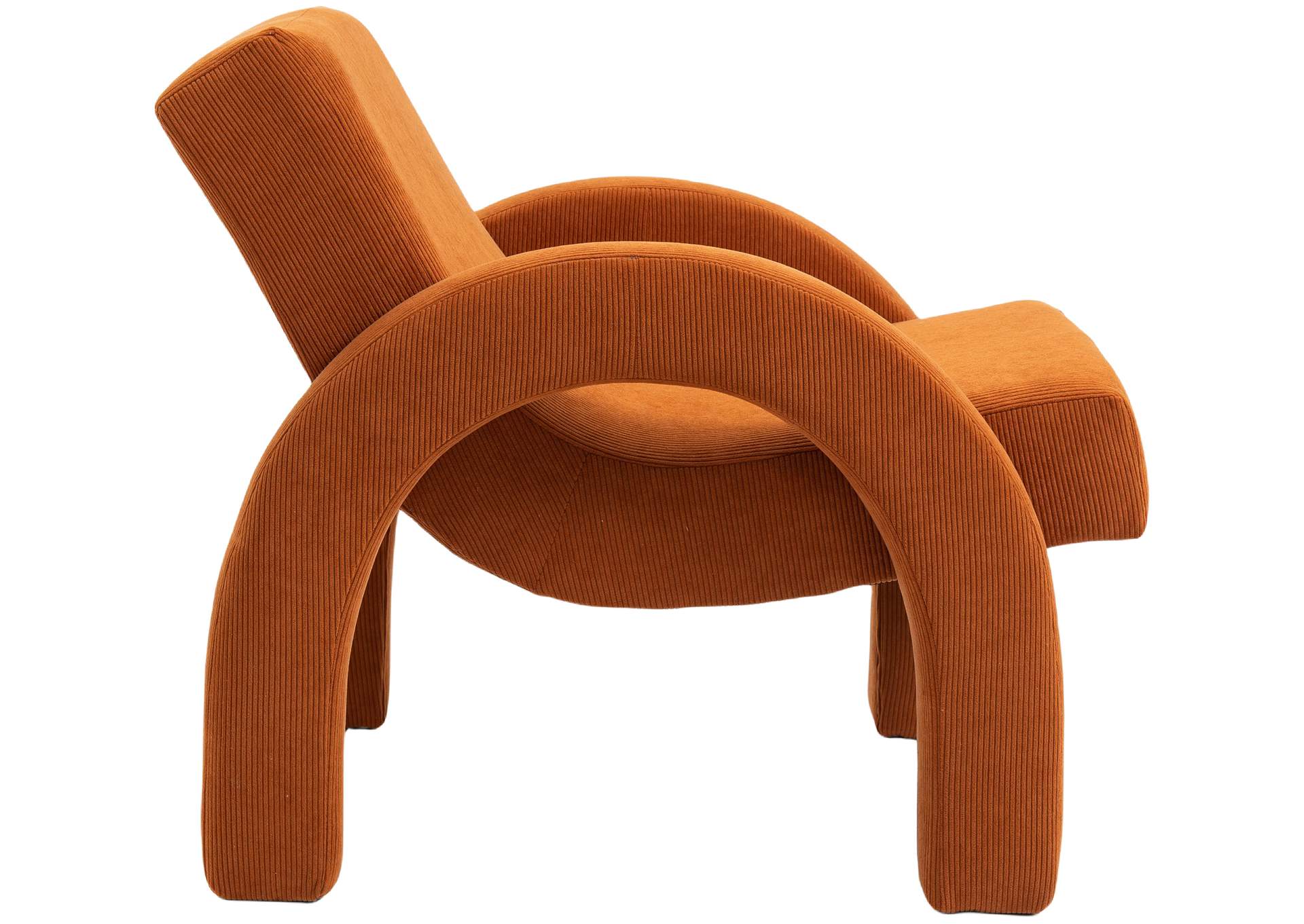 Corduroy Cognac Corduroy Fabric Accent Chair,Meridian Furniture