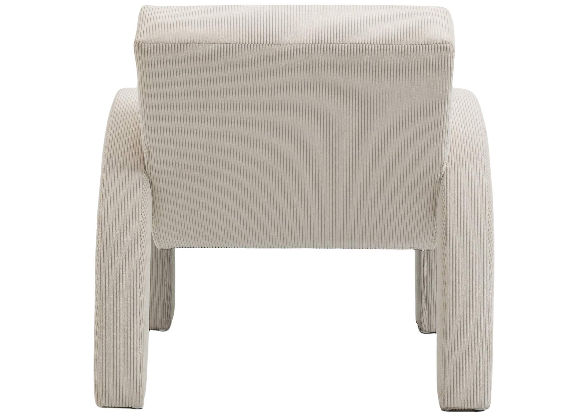 Corduroy Cream Corduroy Fabric Accent Chair,Meridian Furniture