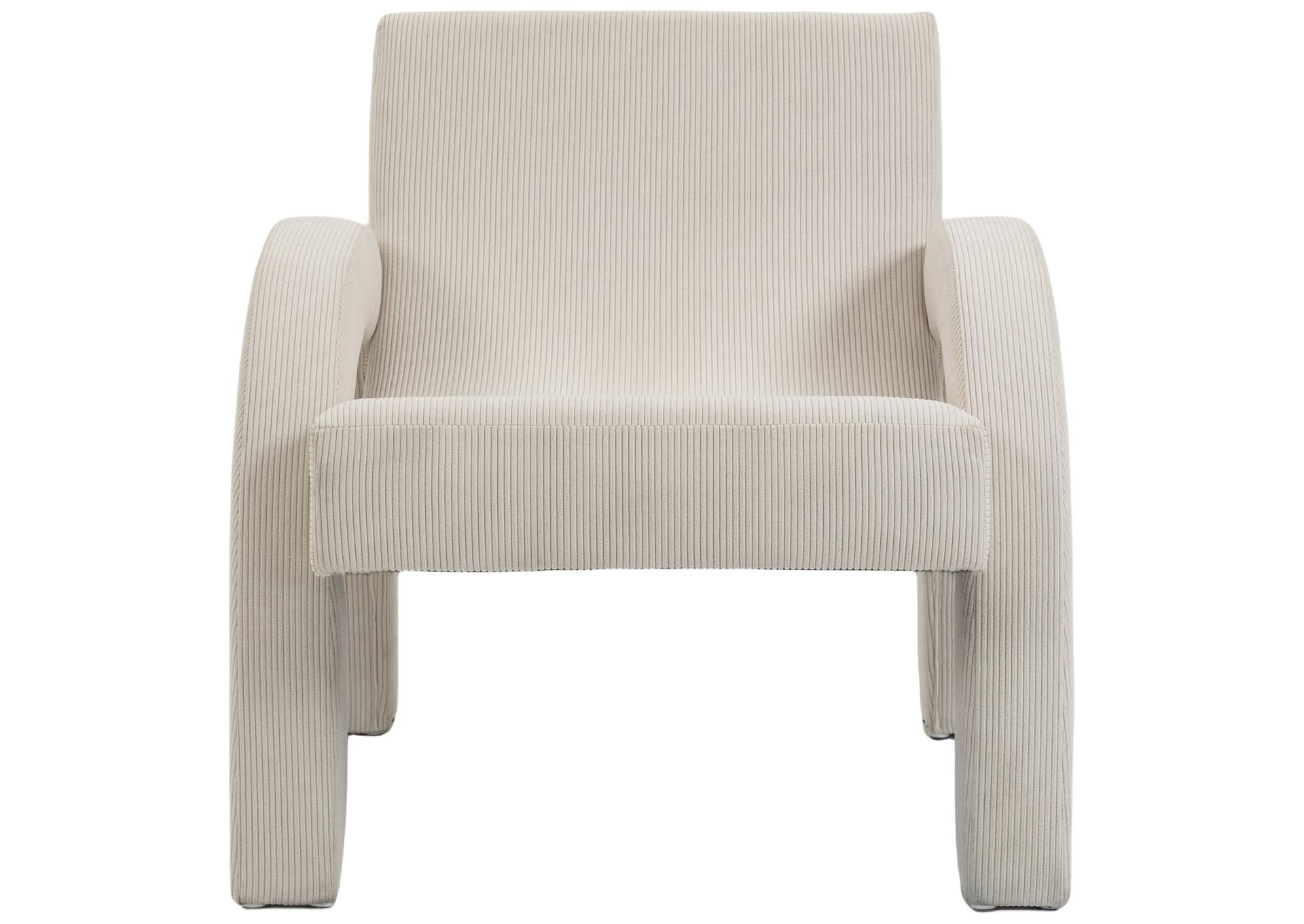 Corduroy Cream Corduroy Fabric Accent Chair,Meridian Furniture
