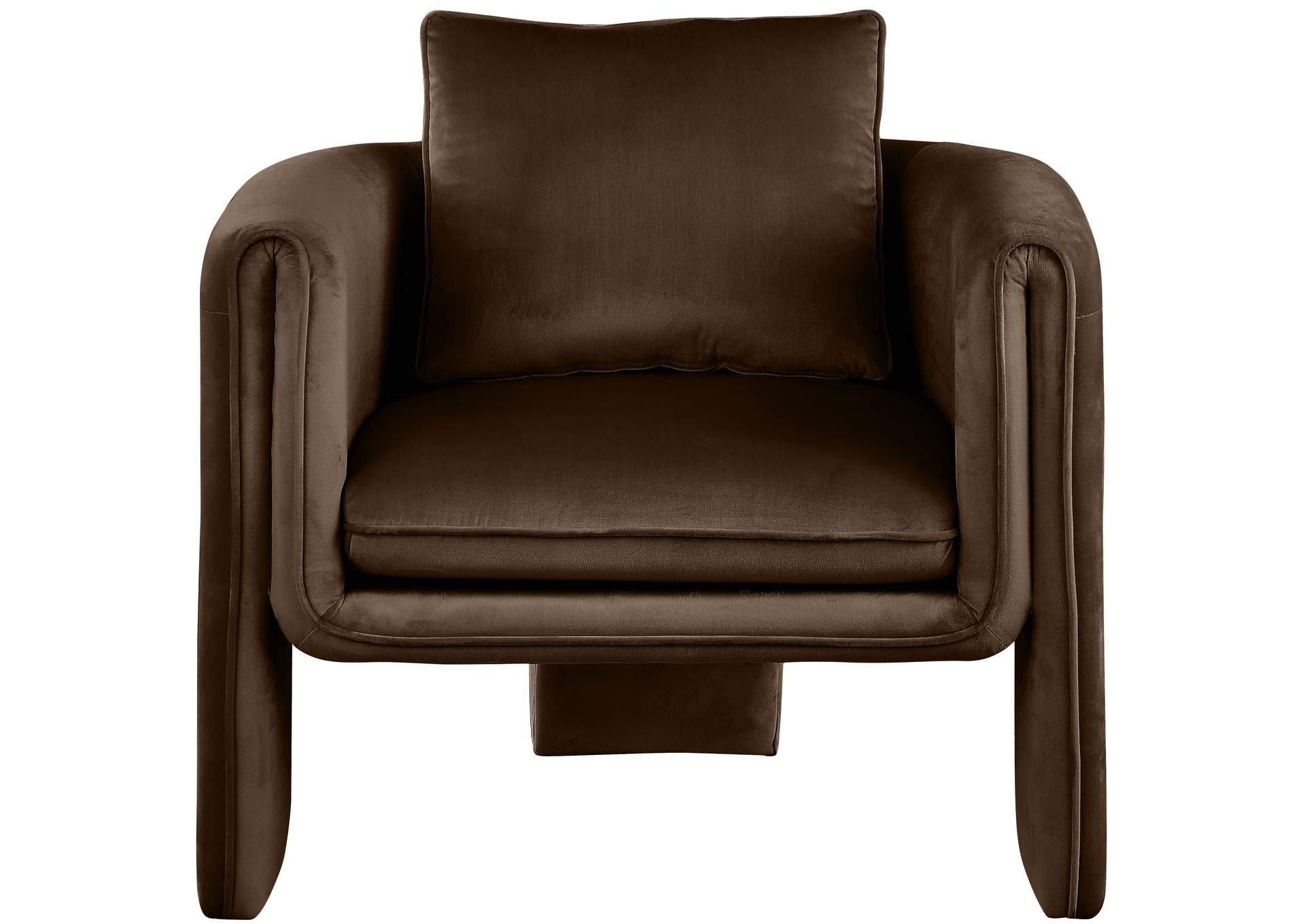 Sloan Brown Velvet Accent Chair,Meridian Furniture