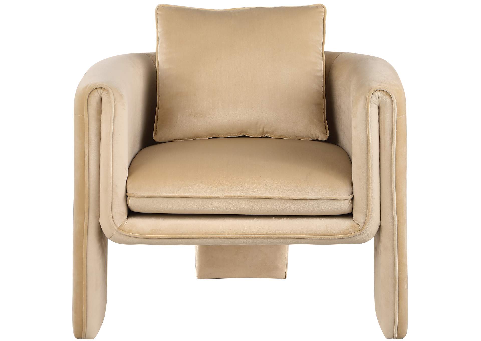 Sloan Camel Velvet Accent Chair,Meridian Furniture