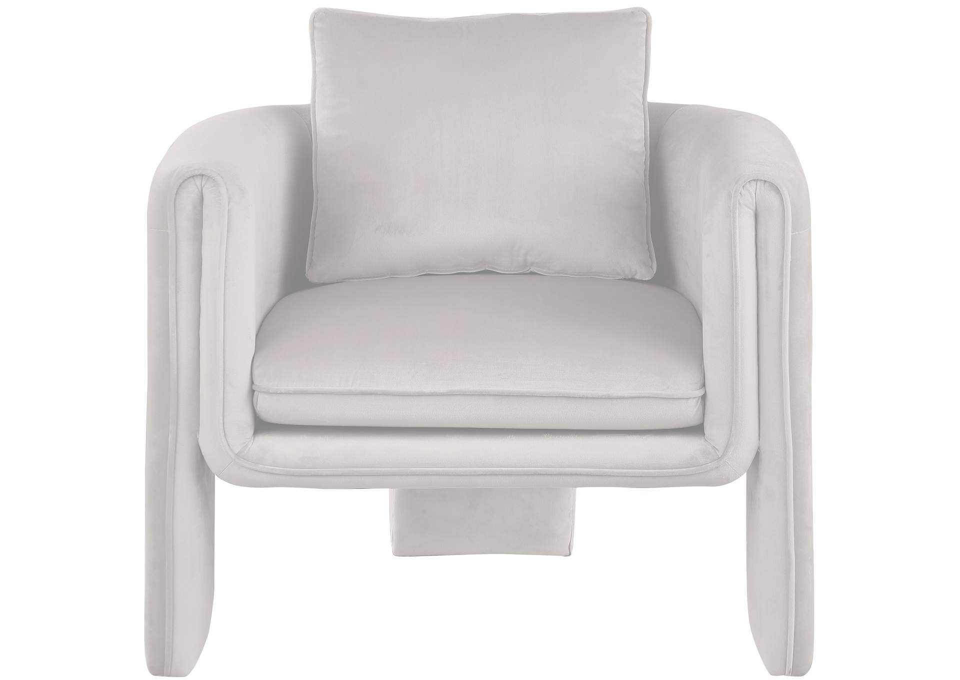 Sloan Cream Velvet Accent Chair,Meridian Furniture