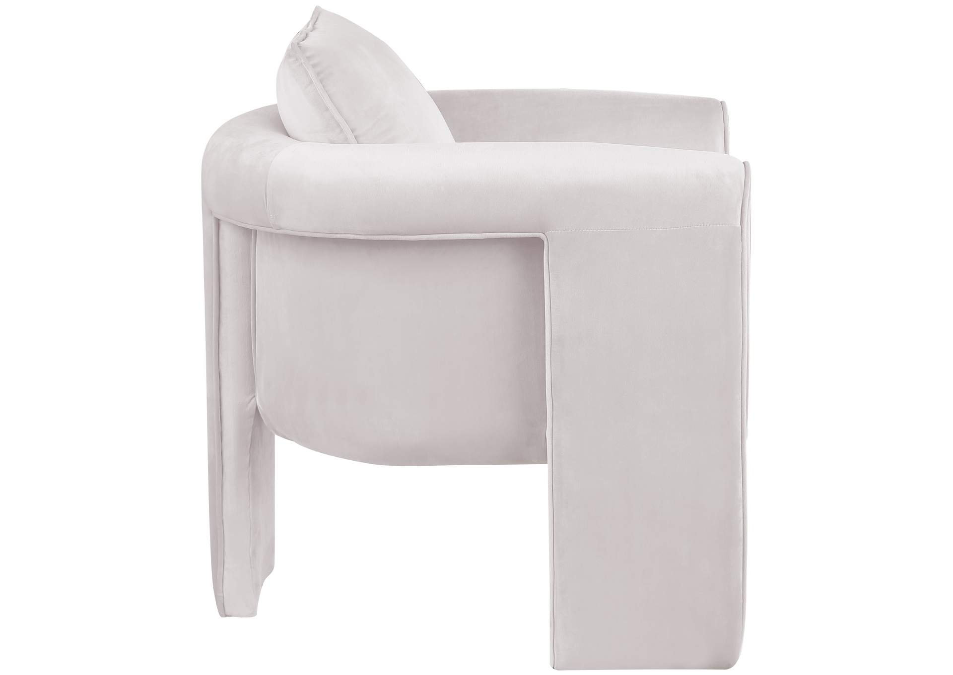 Sloan Cream Velvet Accent Chair,Meridian Furniture