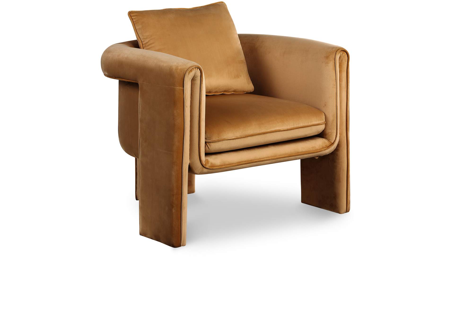 Sloan Saddle Velvet Accent Chair,Meridian Furniture