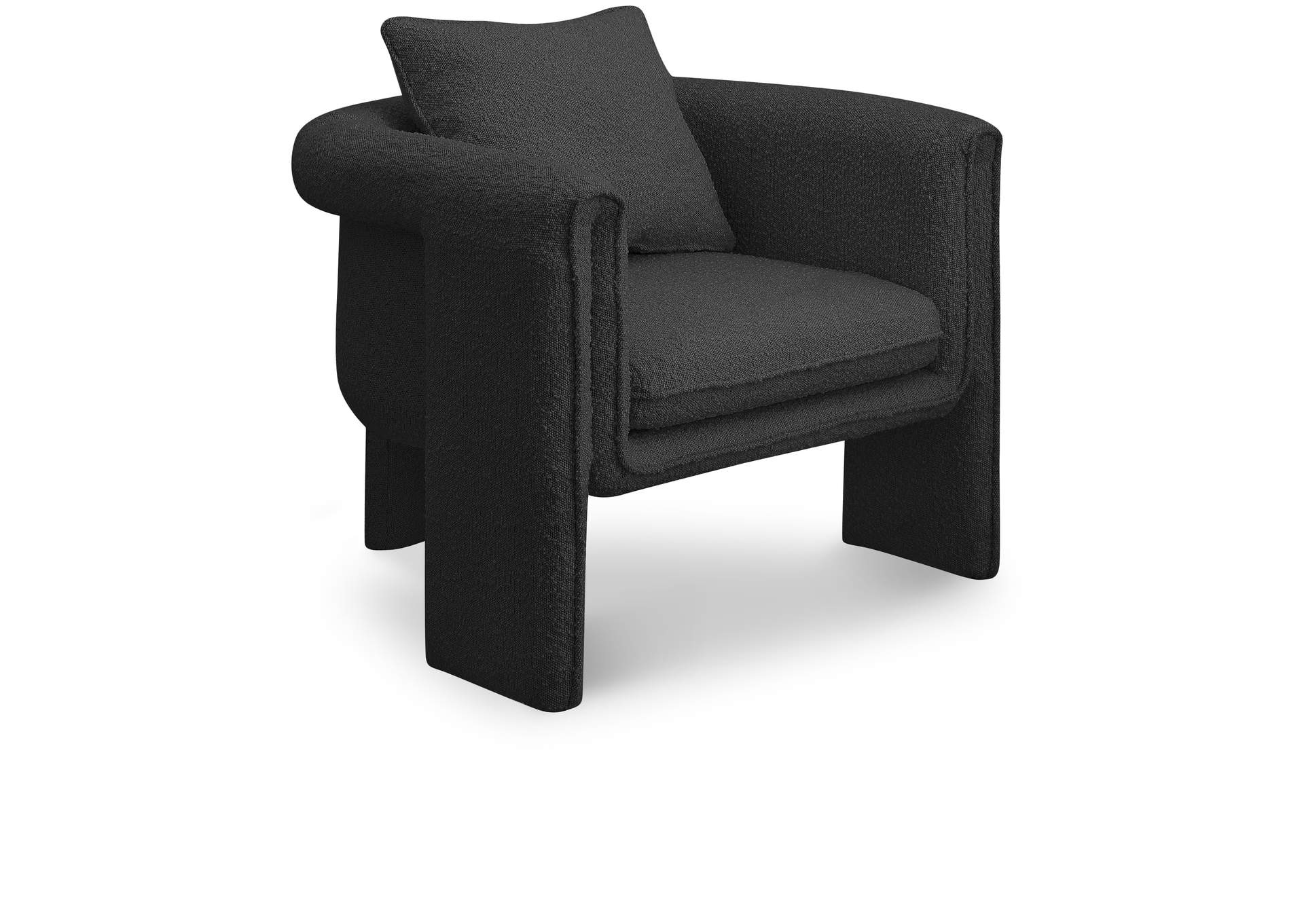 Stylus Black Boucle Fabric Accent Chair,Meridian Furniture