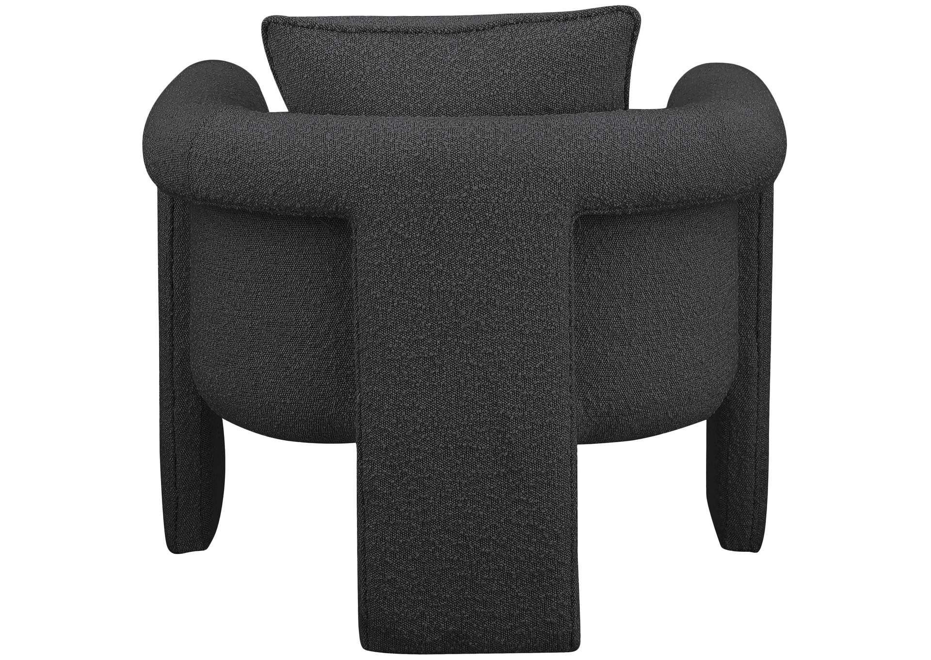 Stylus Black Boucle Fabric Accent Chair,Meridian Furniture
