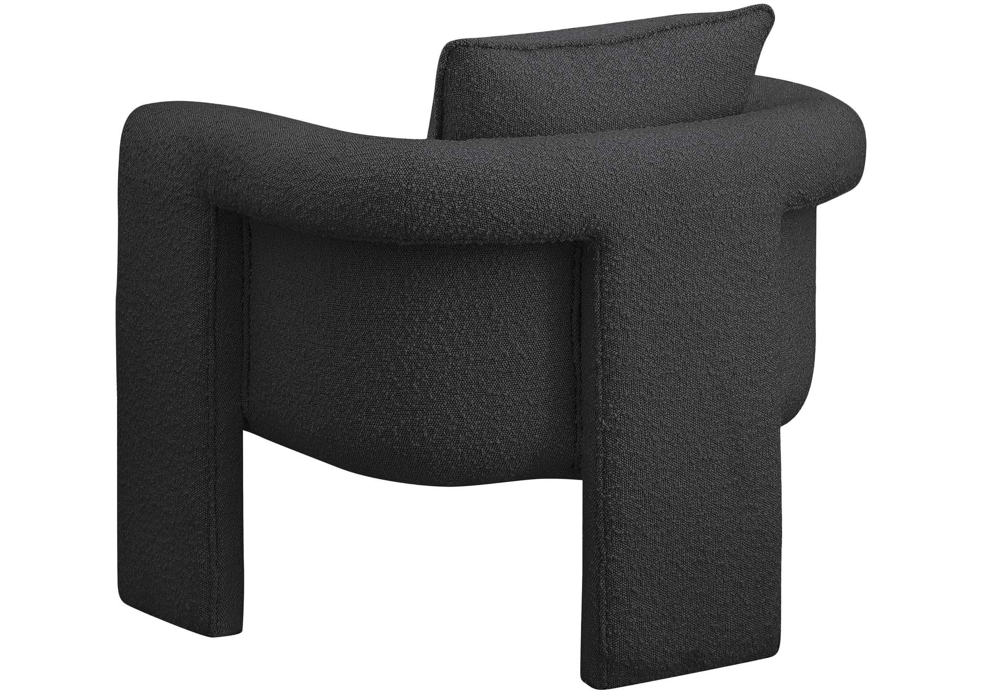 Stylus Black Boucle Fabric Accent Chair,Meridian Furniture