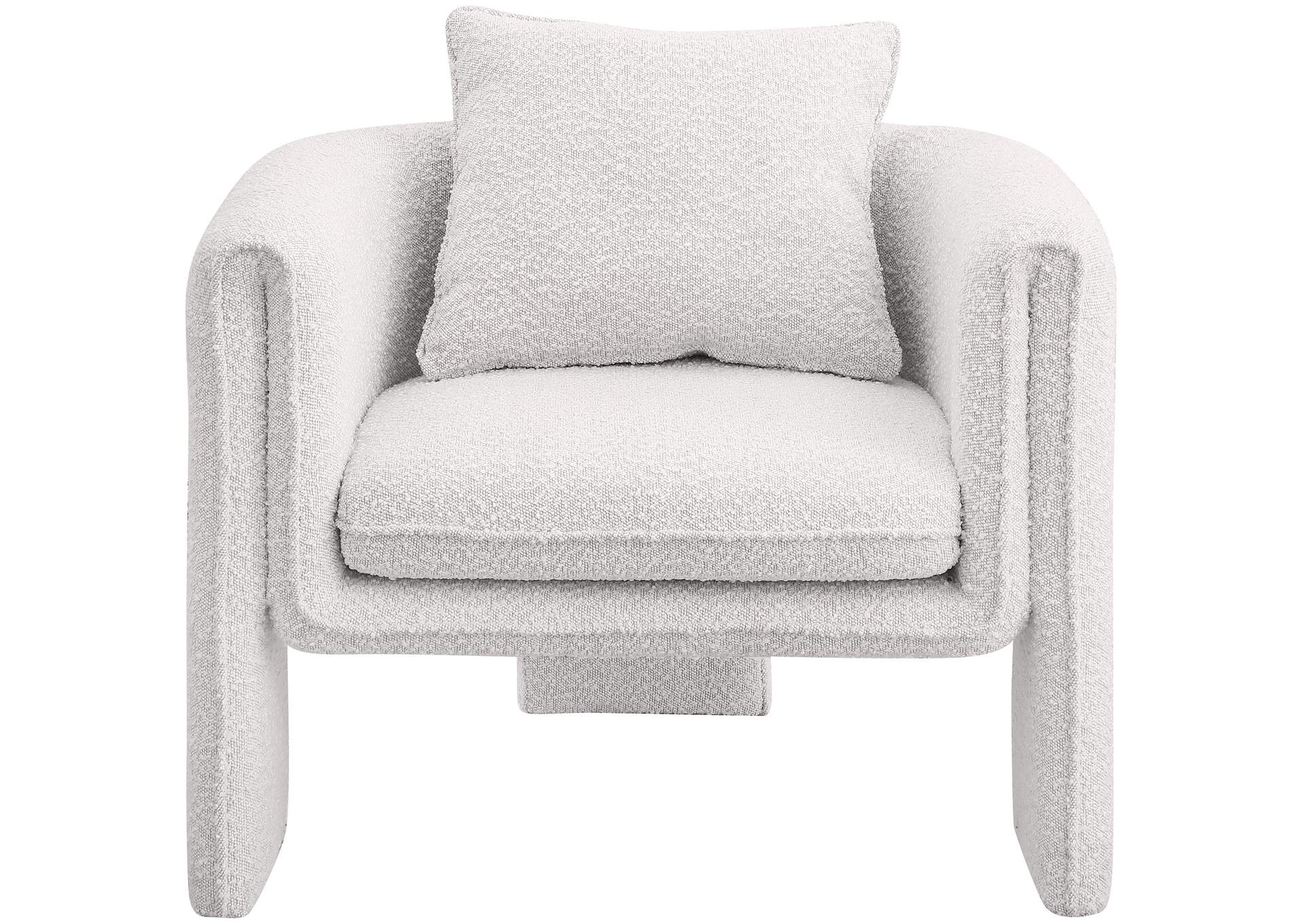 Stylus Cream Boucle Fabric Accent Chair,Meridian Furniture