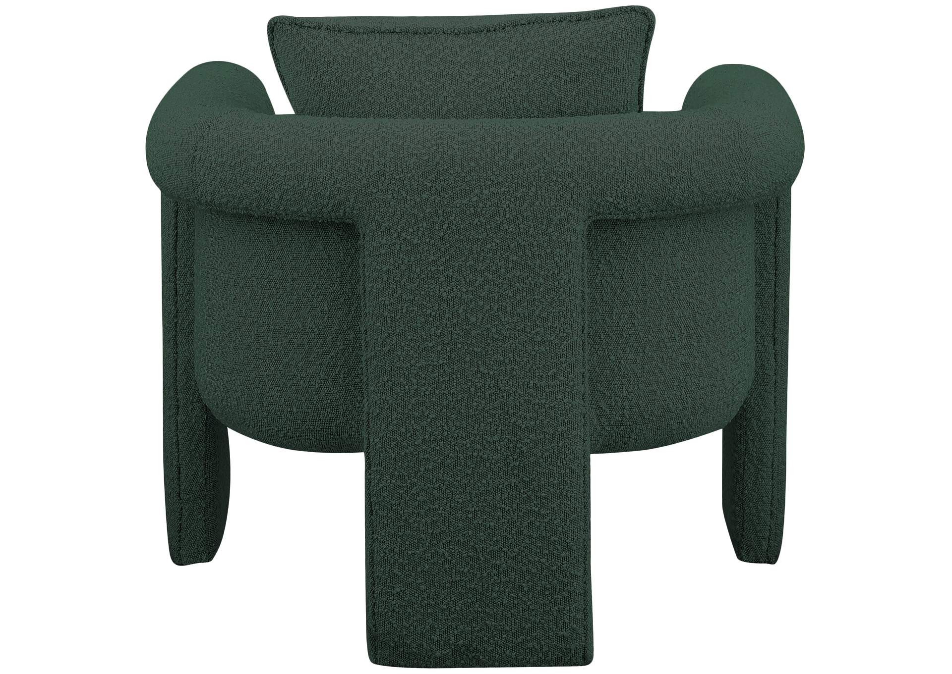Stylus Green Boucle Fabric Accent Chair,Meridian Furniture