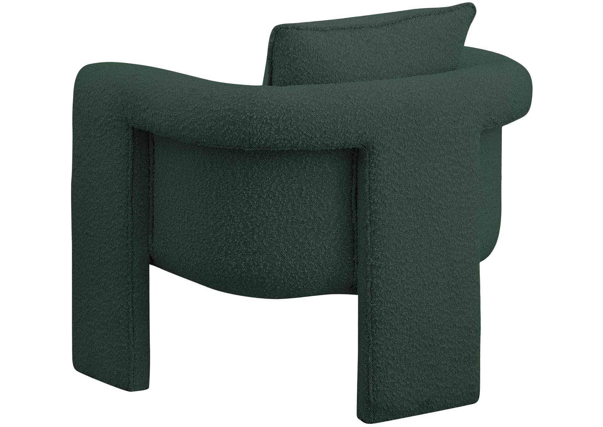 Stylus Green Boucle Fabric Accent Chair,Meridian Furniture