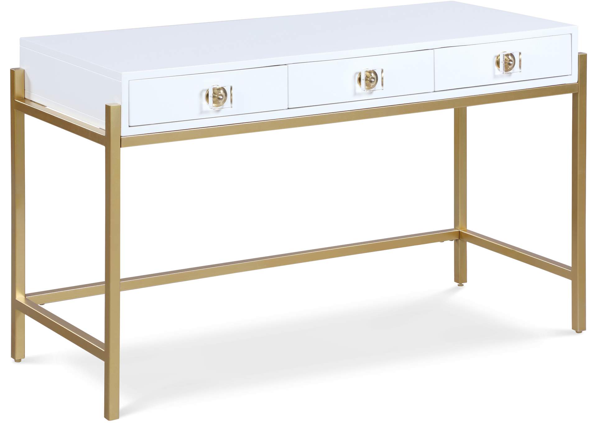 Abigail White / Gold Desk/Console,Meridian Furniture