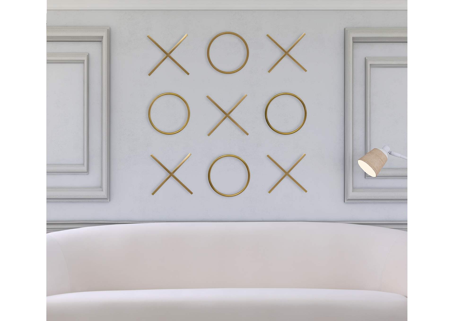 Xoxo Gold Stainless Steel Wall Decor,Meridian Furniture