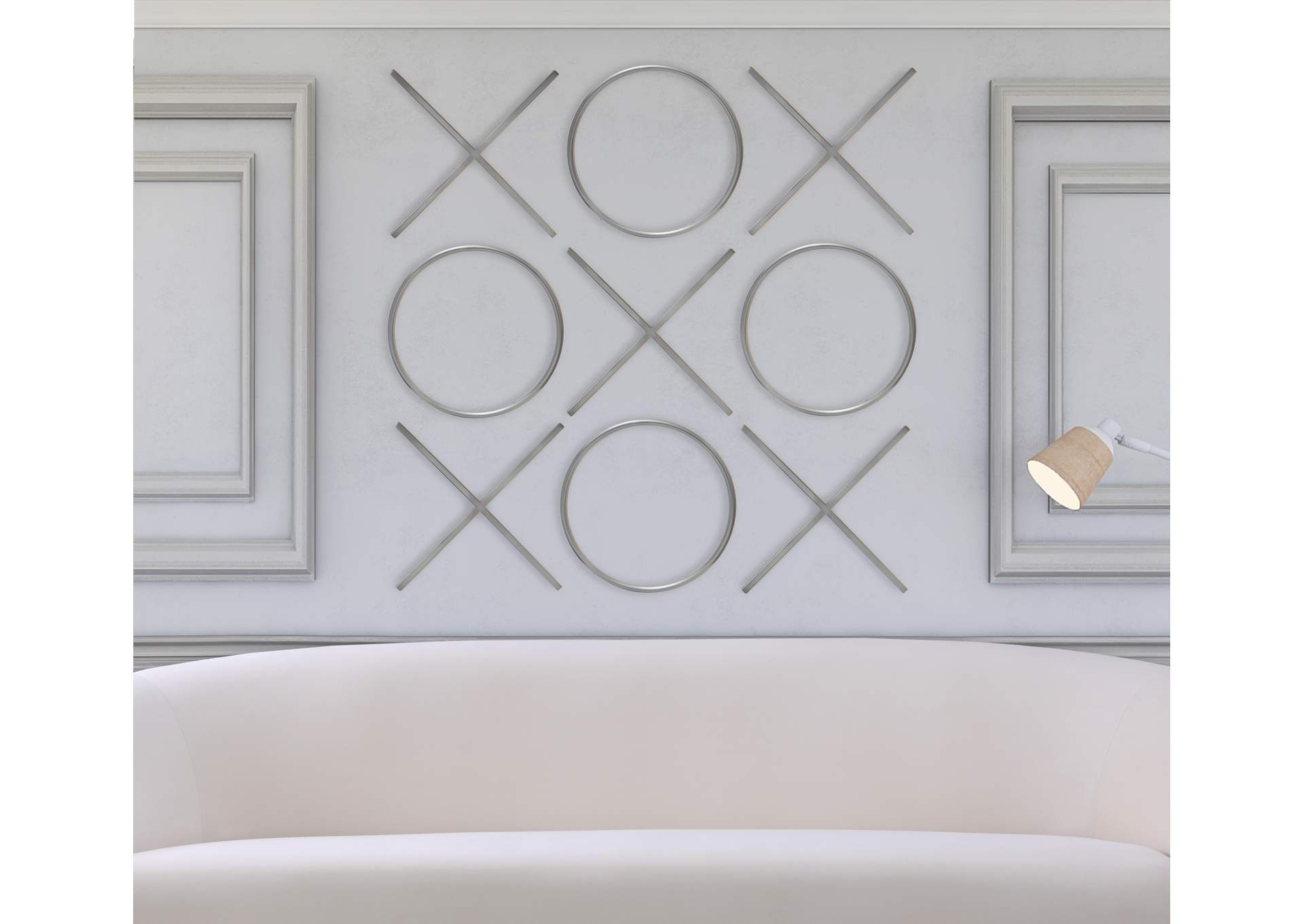 Xoxo Chrome Stainless Steel Wall Decor,Meridian Furniture