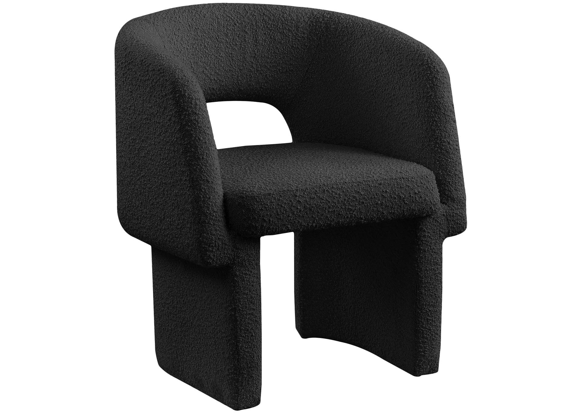 Emmet Black Boucle Fabric Dining Chair - Accent Chair,Meridian Furniture
