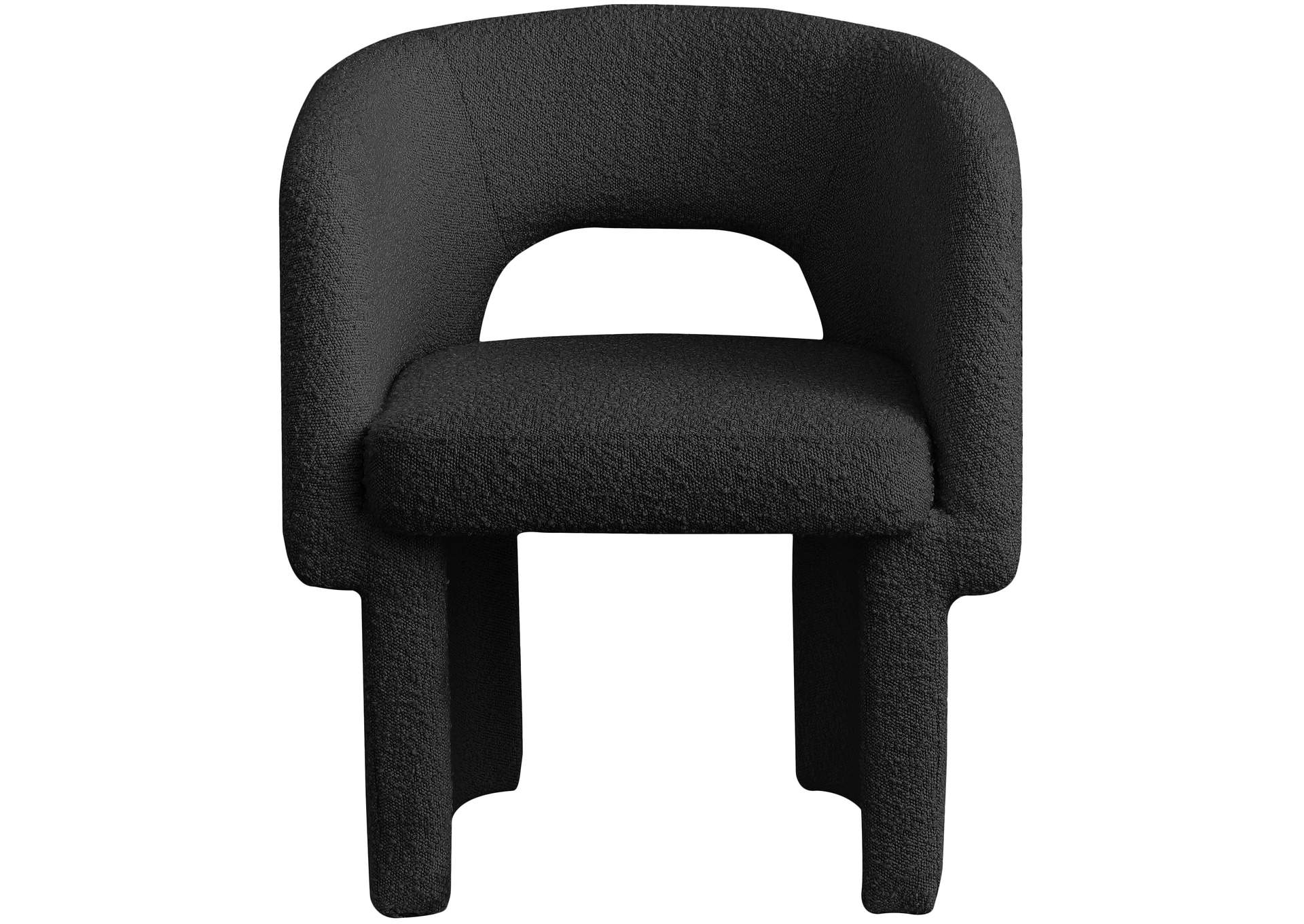 Emmet Black Boucle Fabric Dining Chair - Accent Chair,Meridian Furniture