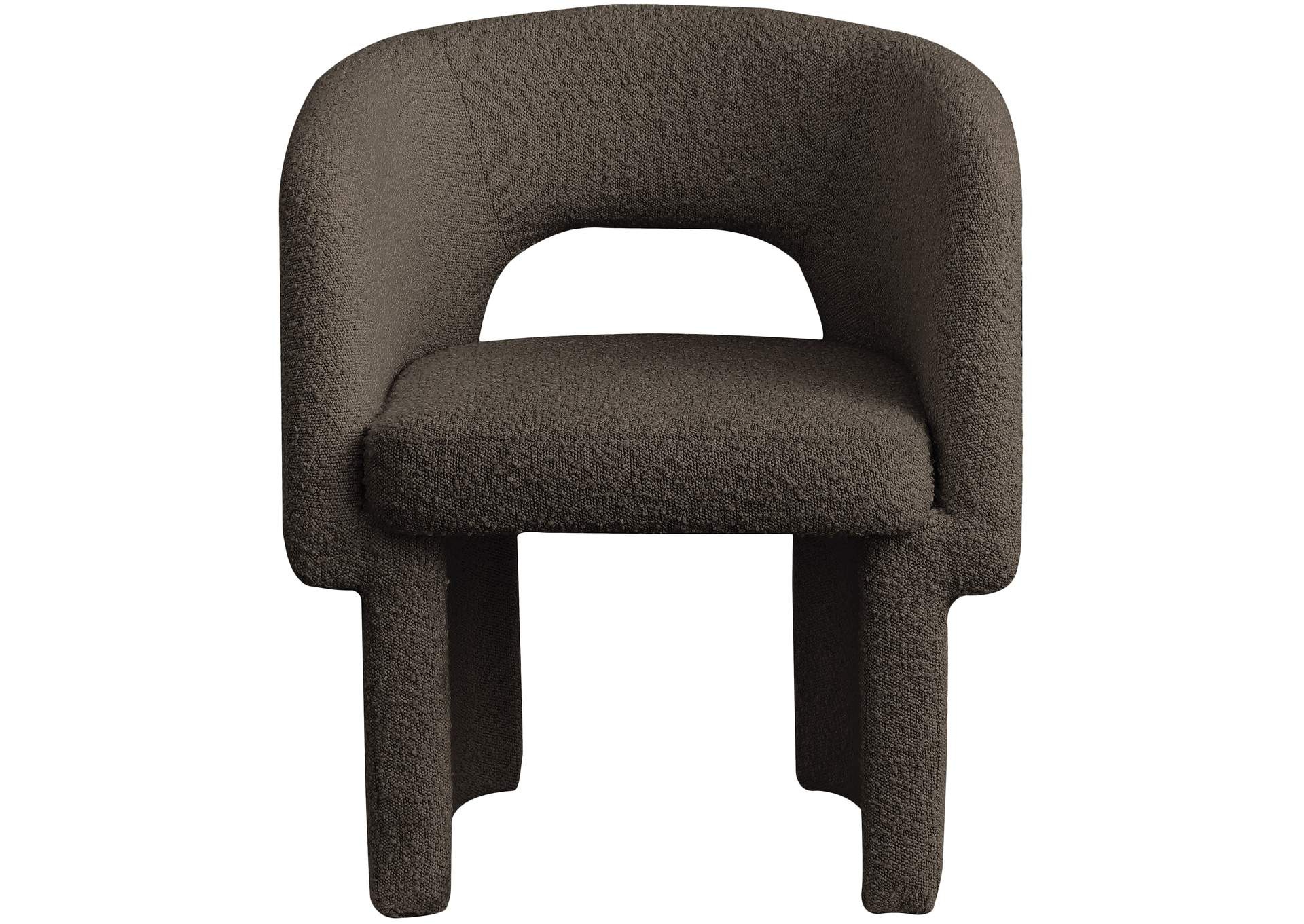 Emmet Brown Boucle Fabric Dining Chair - Accent Chair,Meridian Furniture