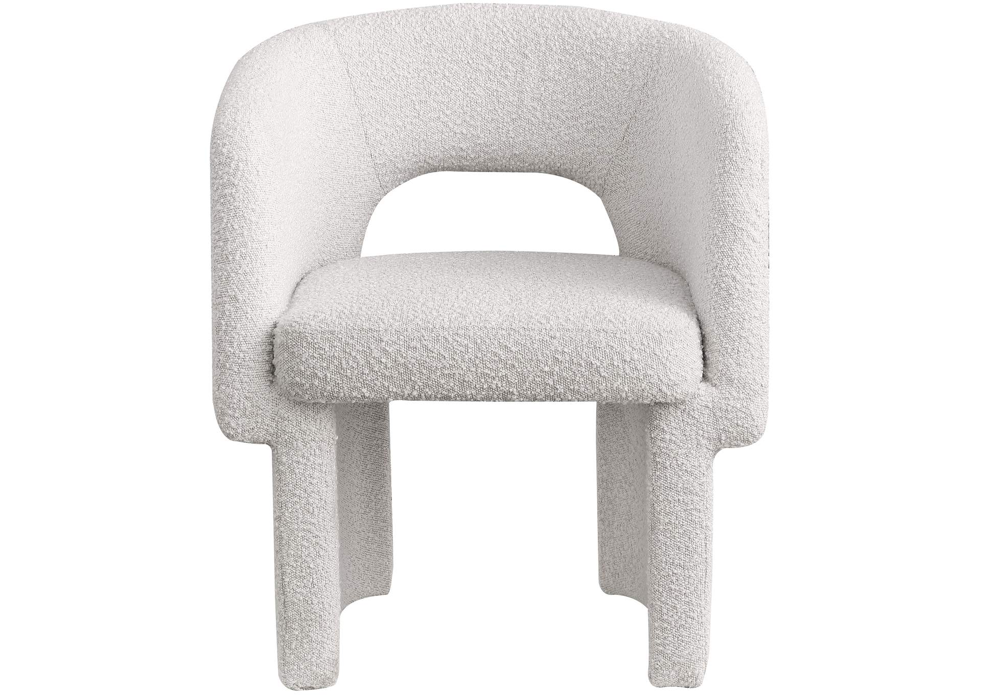 Emmet Cream Boucle Fabric Dining Chair - Accent Chair,Meridian Furniture