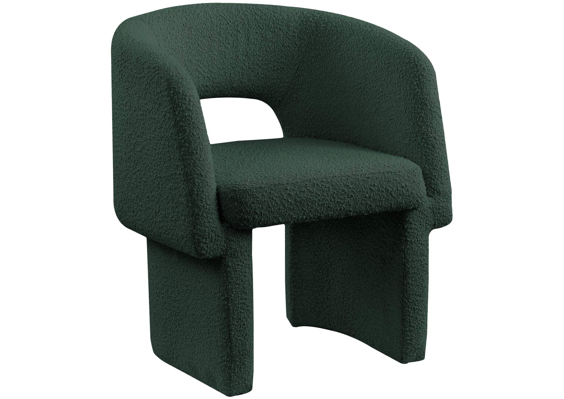 Emmet Green Boucle Fabric Dining Chair - Accent Chair,Meridian Furniture