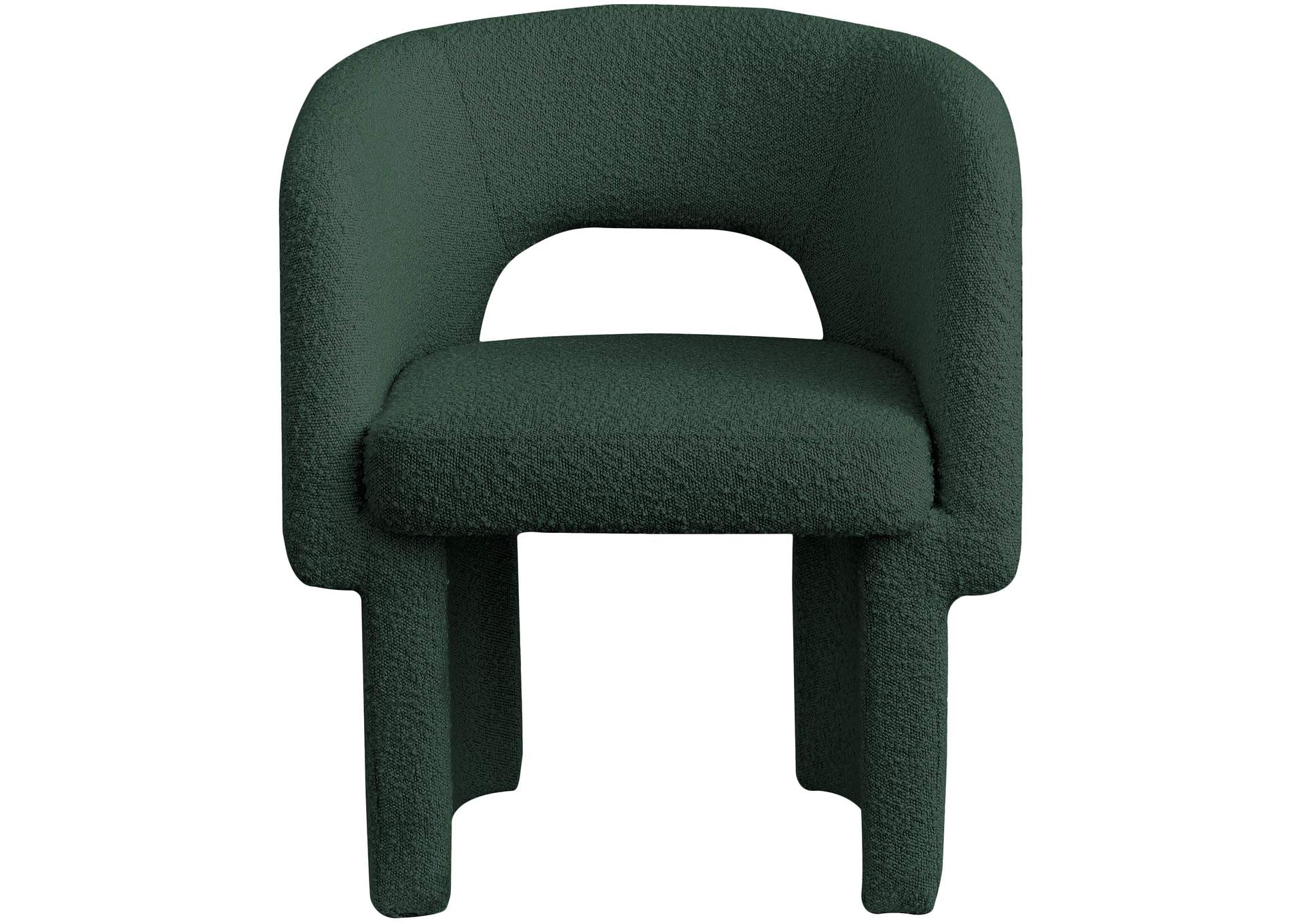 Emmet Green Boucle Fabric Dining Chair - Accent Chair,Meridian Furniture