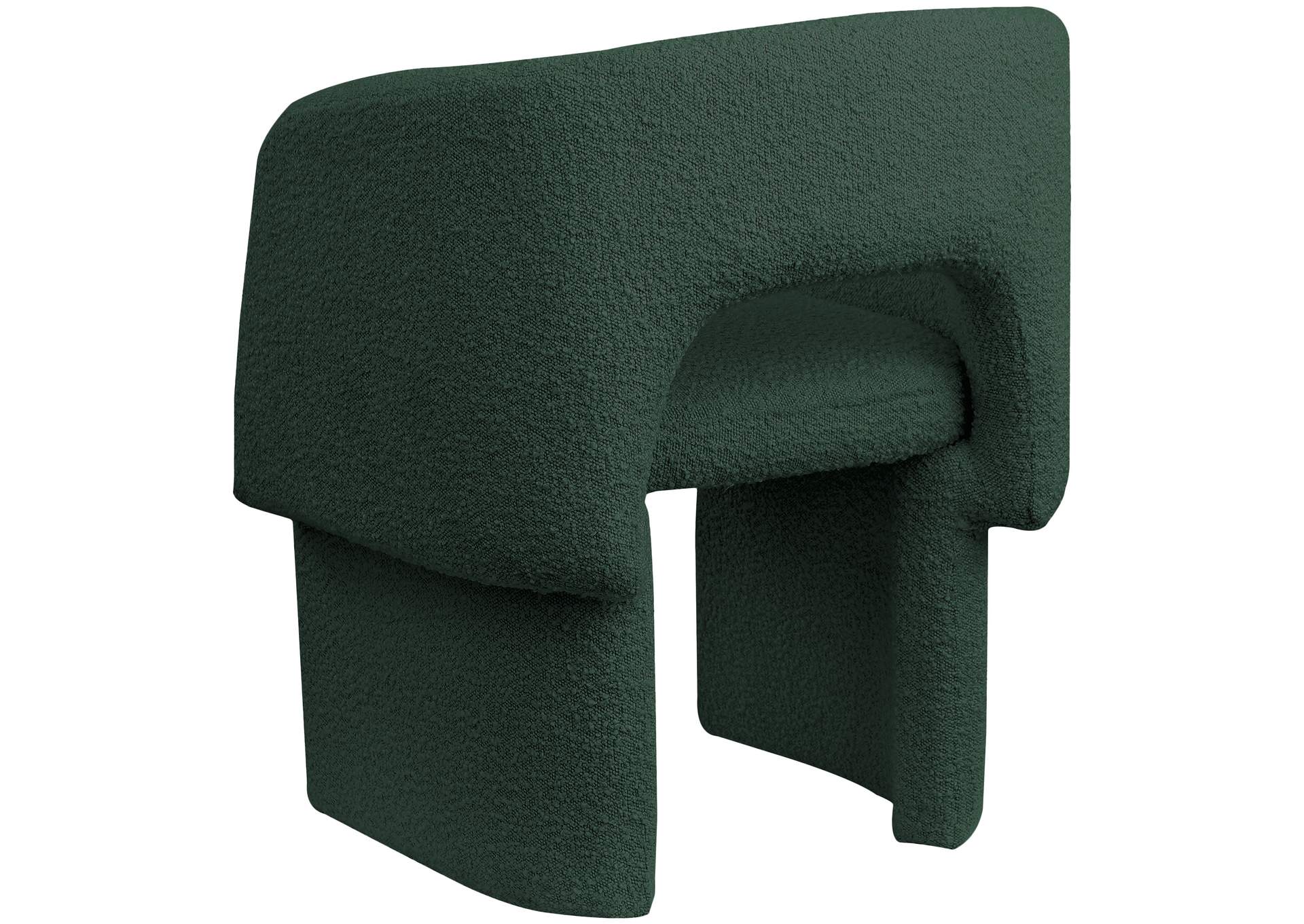 Emmet Green Boucle Fabric Dining Chair - Accent Chair,Meridian Furniture