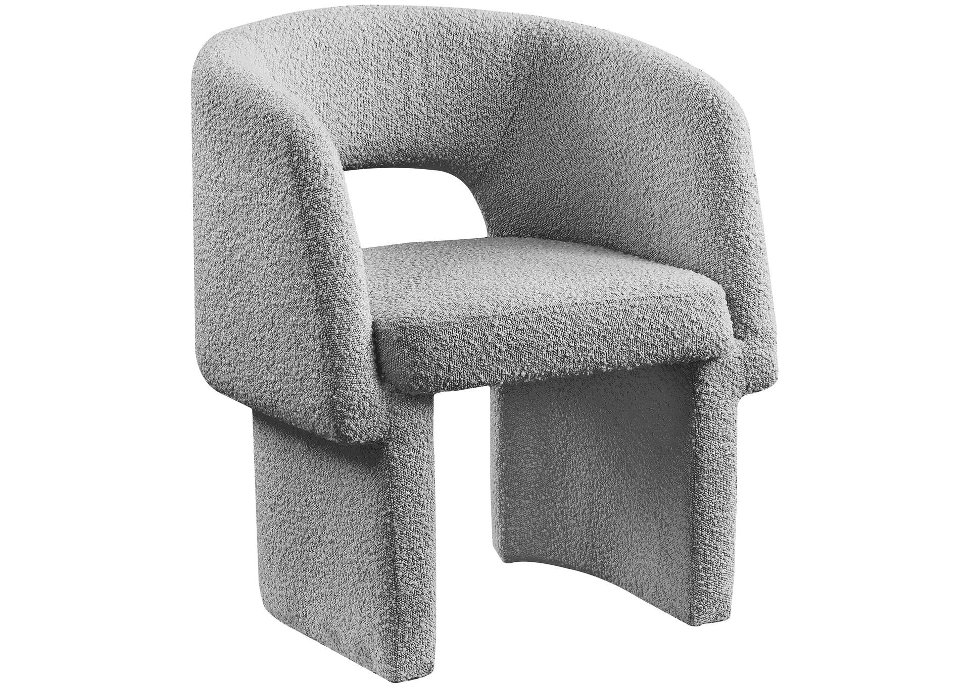 Emmet Grey Boucle Fabric Dining Chair - Accent Chair,Meridian Furniture