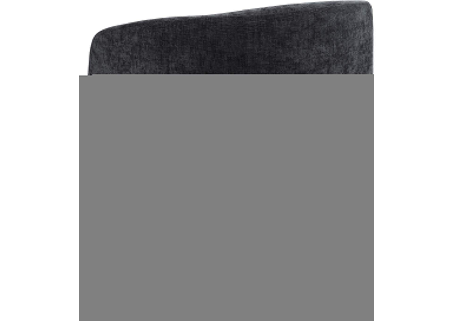 Emmet Black Chenille Fabric Dining Chair - Accent Chair,Meridian Furniture