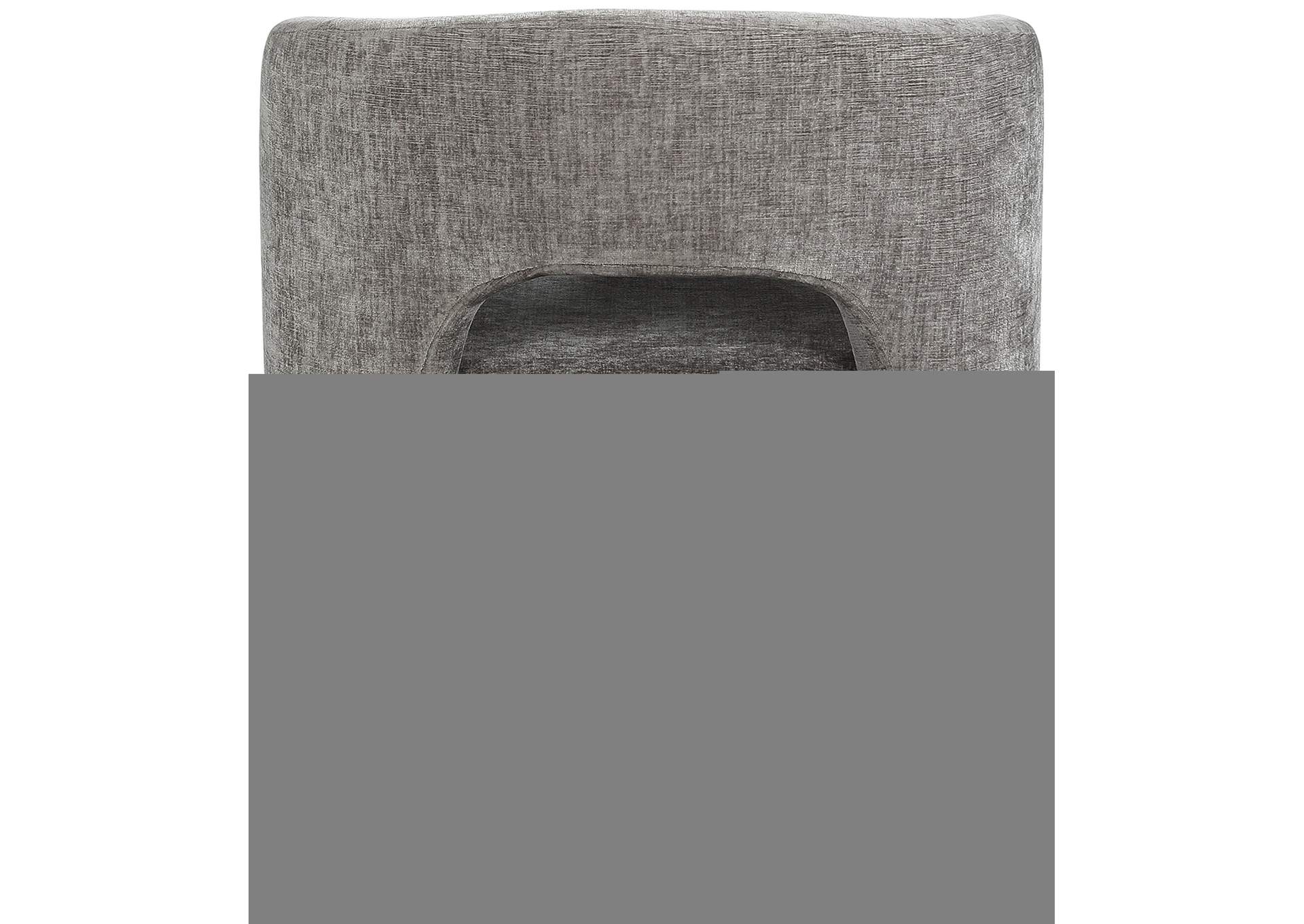 Emmet Grey Chenille Fabric Dining Chair - Accent Chair,Meridian Furniture