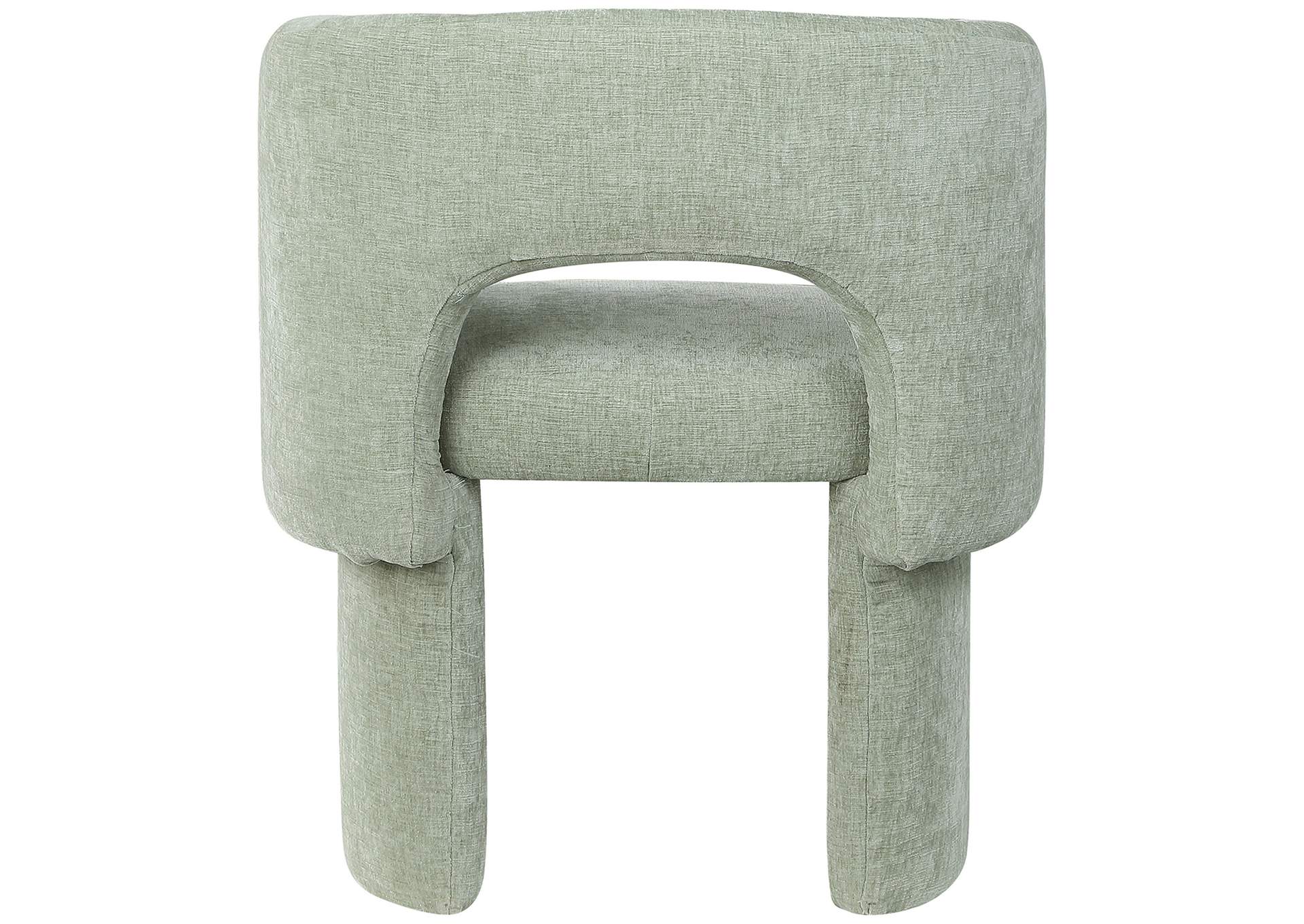 Emmet Mint Chenille Fabric Dining Chair - Accent Chair,Meridian Furniture