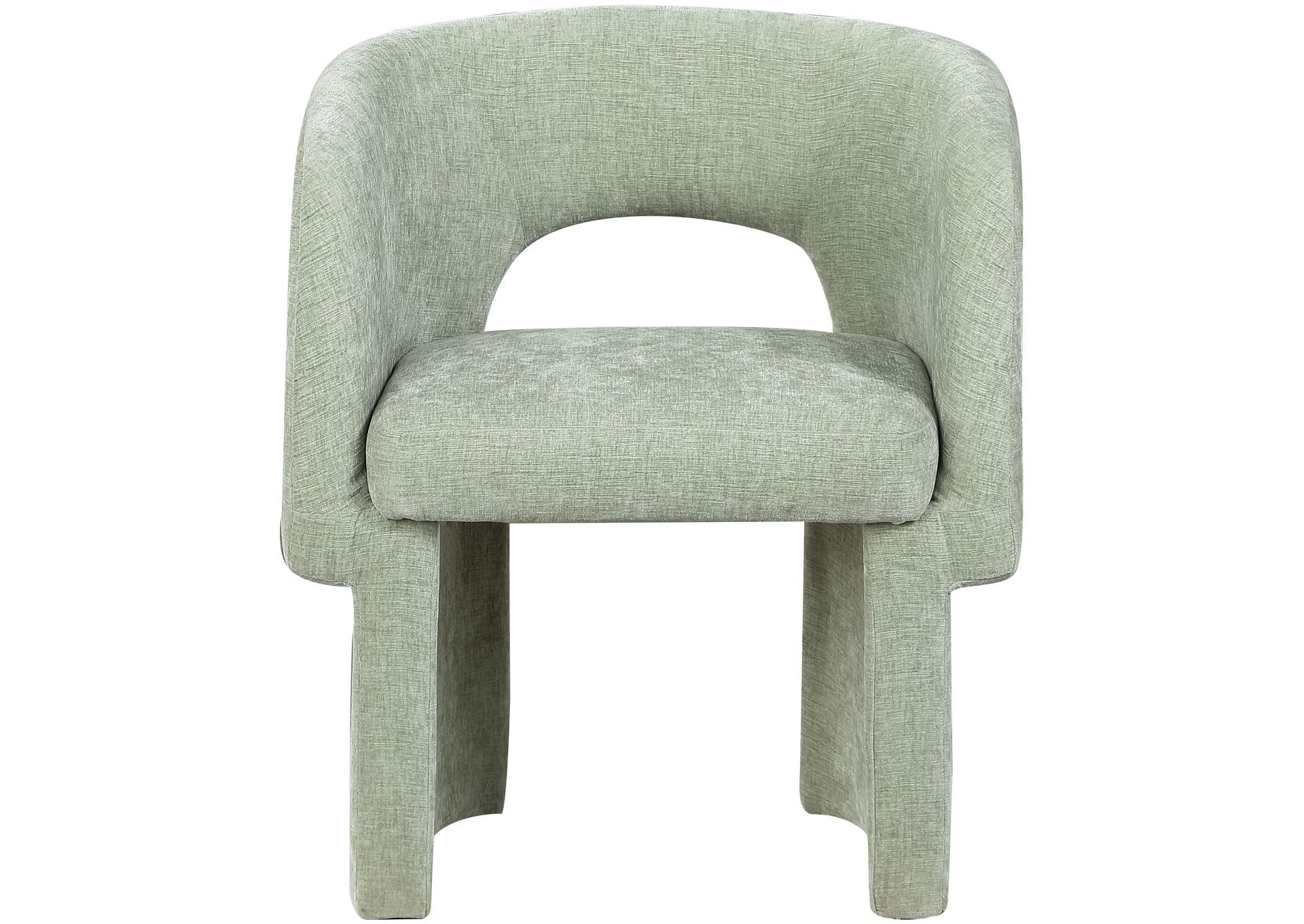 Emmet Mint Chenille Fabric Dining Chair - Accent Chair,Meridian Furniture
