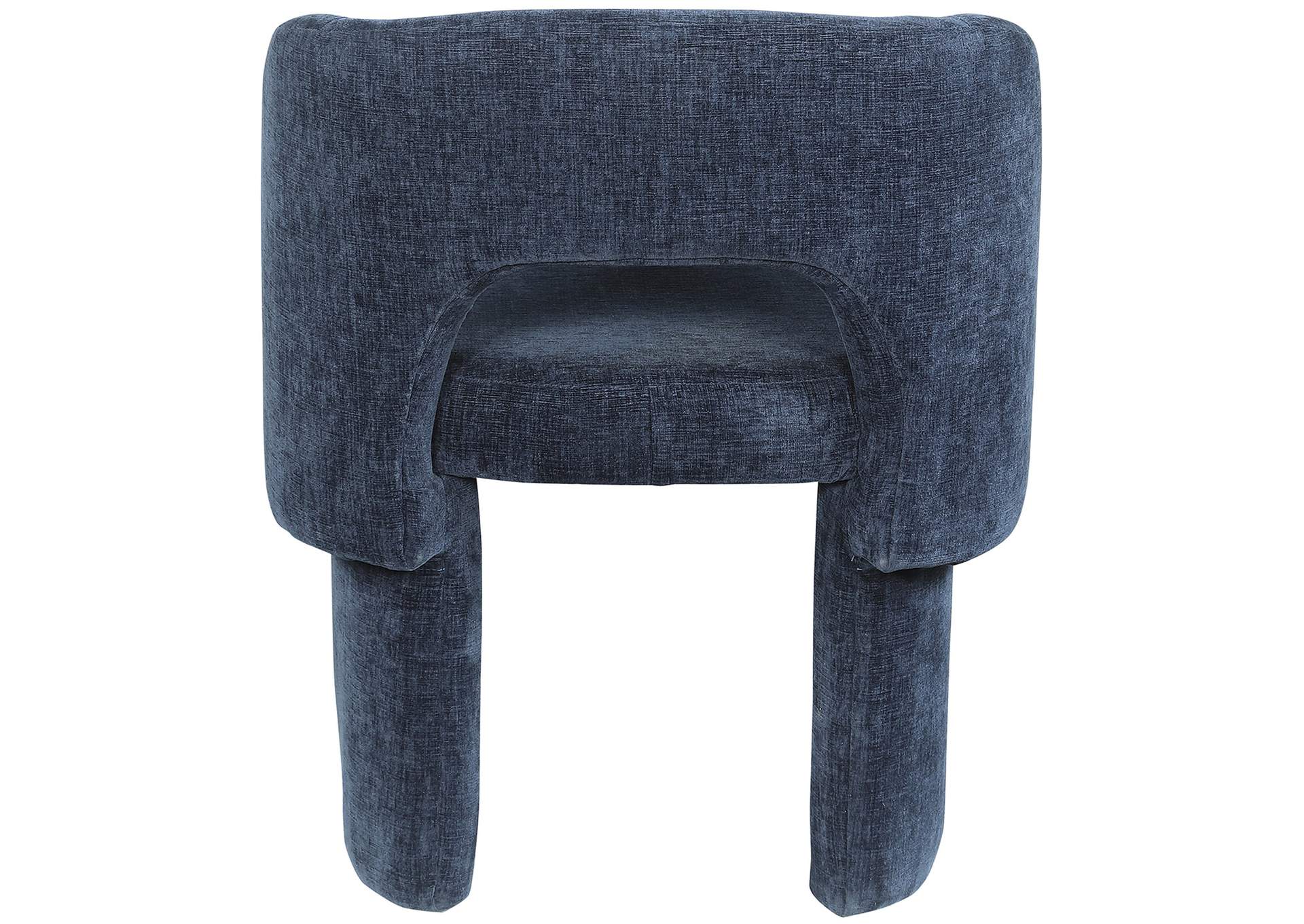 Emmet Navy Chenille Fabric Dining Chair - Accent Chair,Meridian Furniture