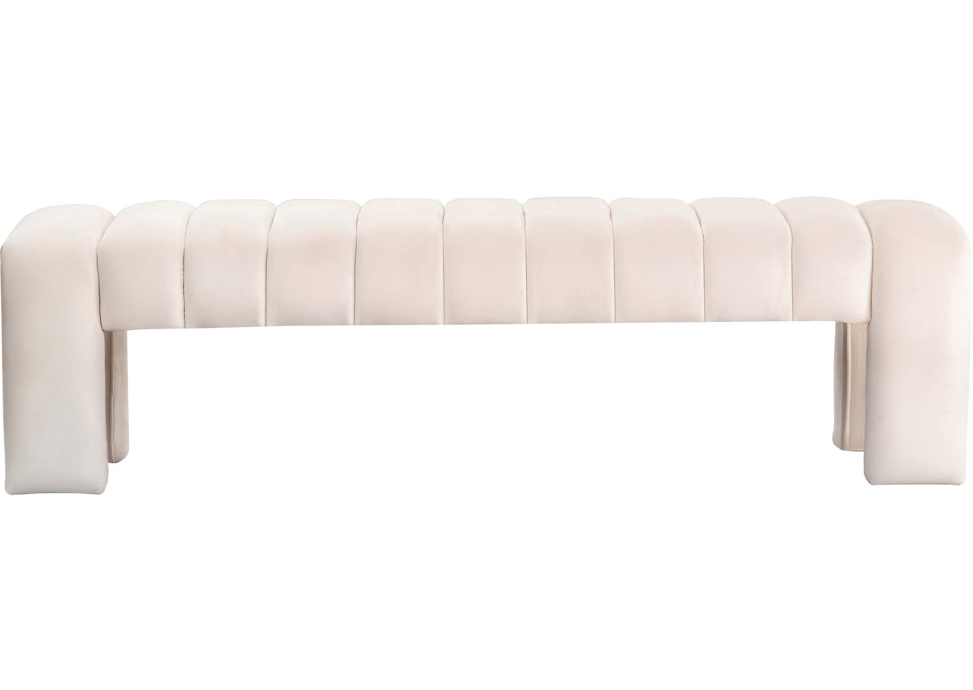 Andaz Cream Bench,Meridian Furniture