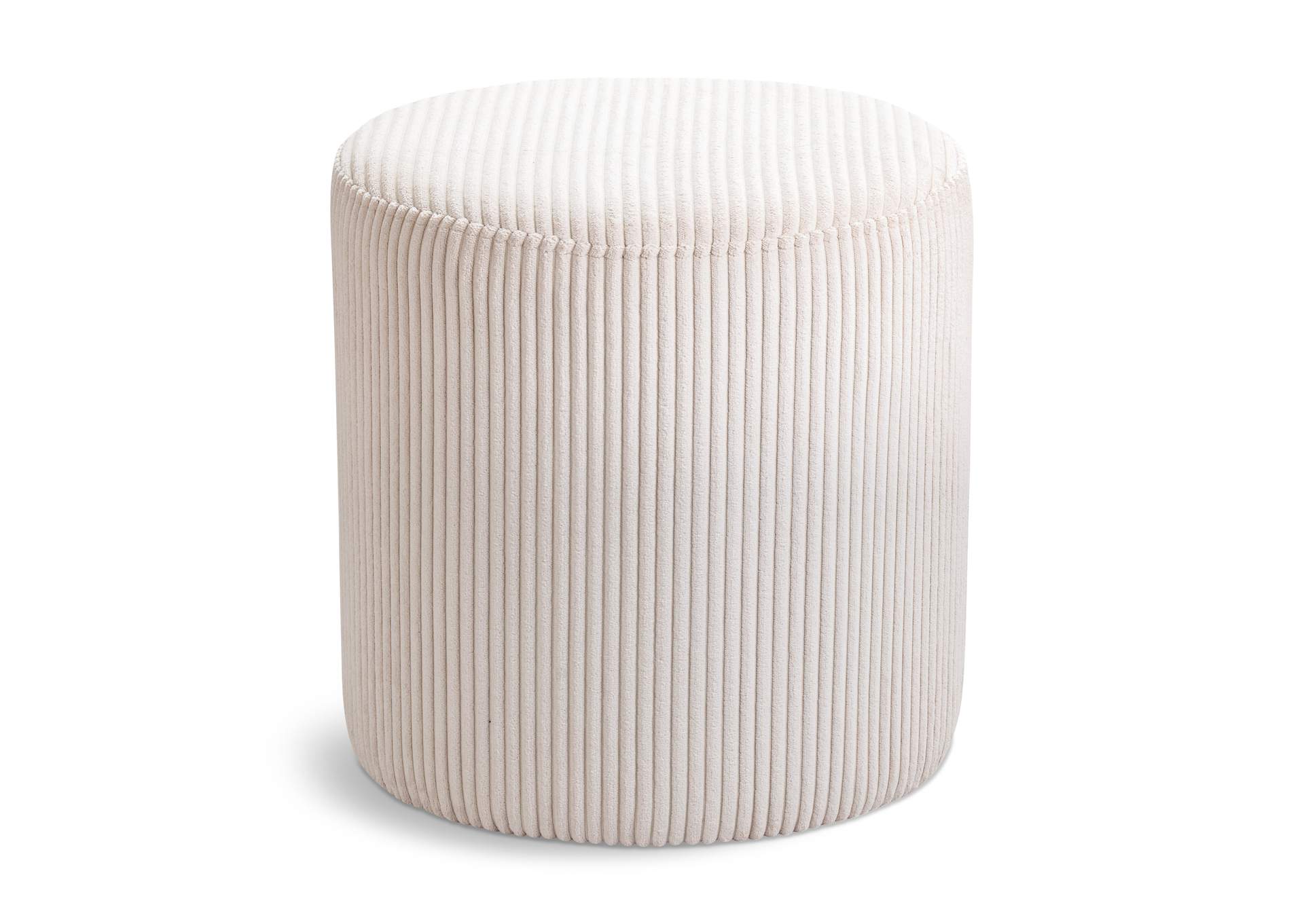 Roy Beige Microsuede Fabric Ottoman - Stool,Meridian Furniture