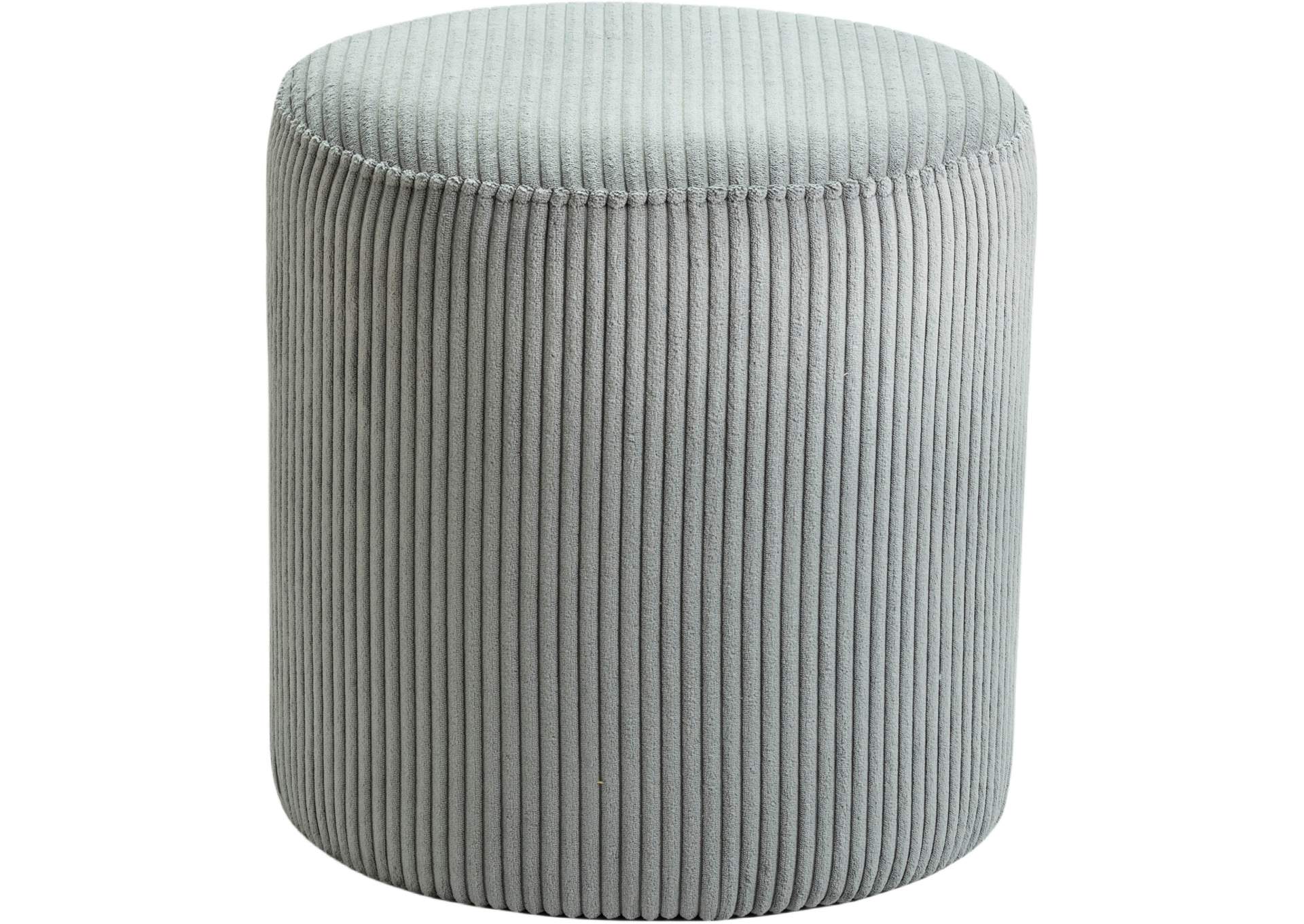 Roy Grey Microsuede Fabric Ottoman - Stool,Meridian Furniture