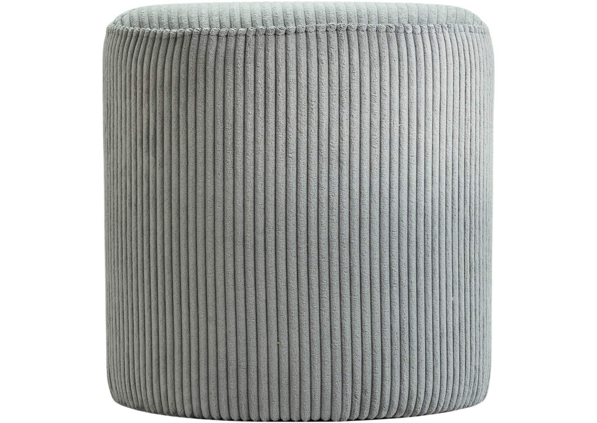 Roy Grey Microsuede Fabric Ottoman - Stool,Meridian Furniture