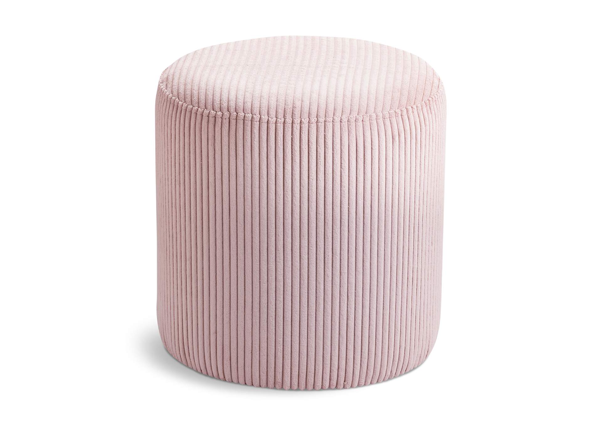 Roy Pink Microsuede Fabric Ottoman - Stool,Meridian Furniture