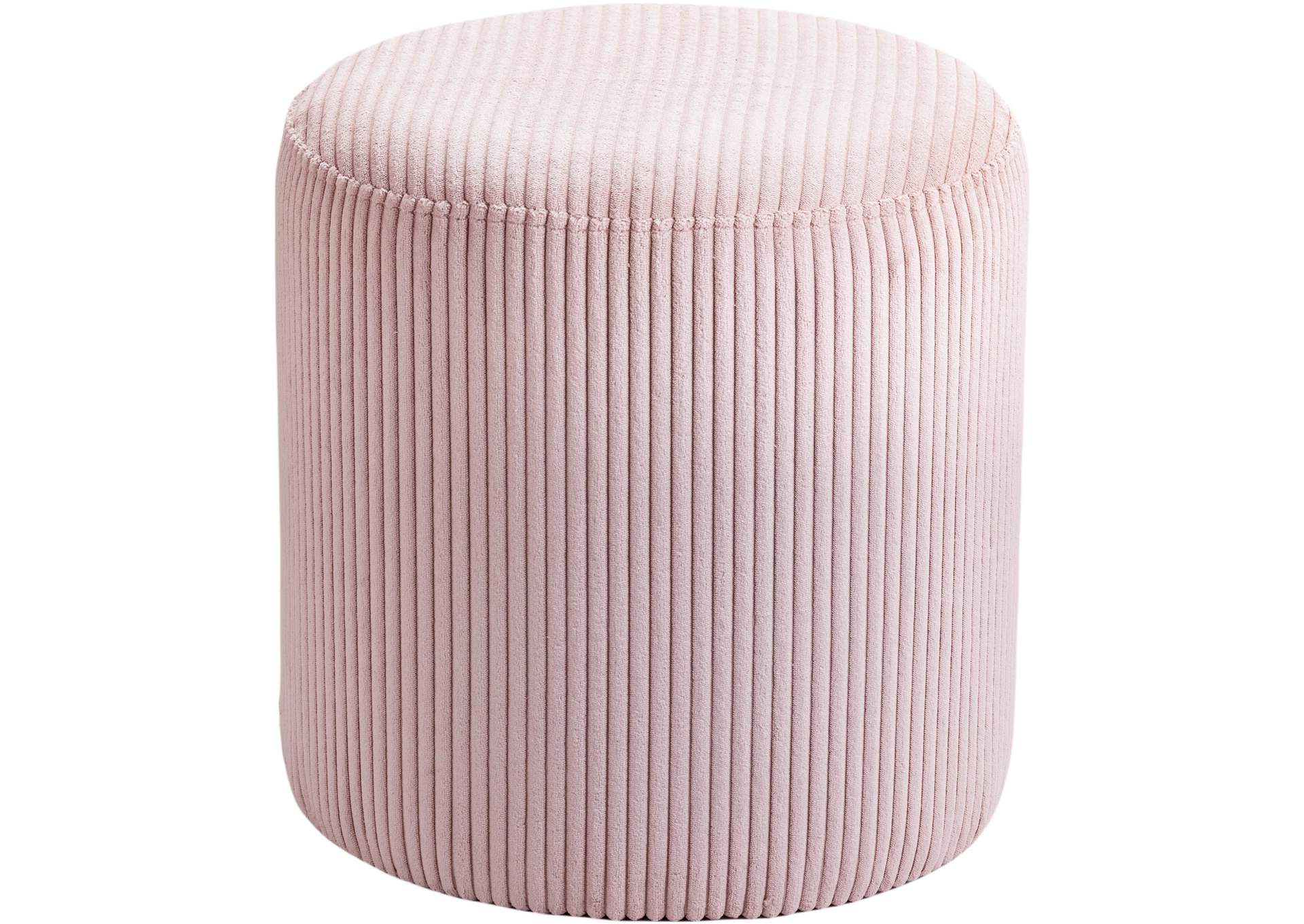 Roy Pink Microsuede Fabric Ottoman - Stool,Meridian Furniture
