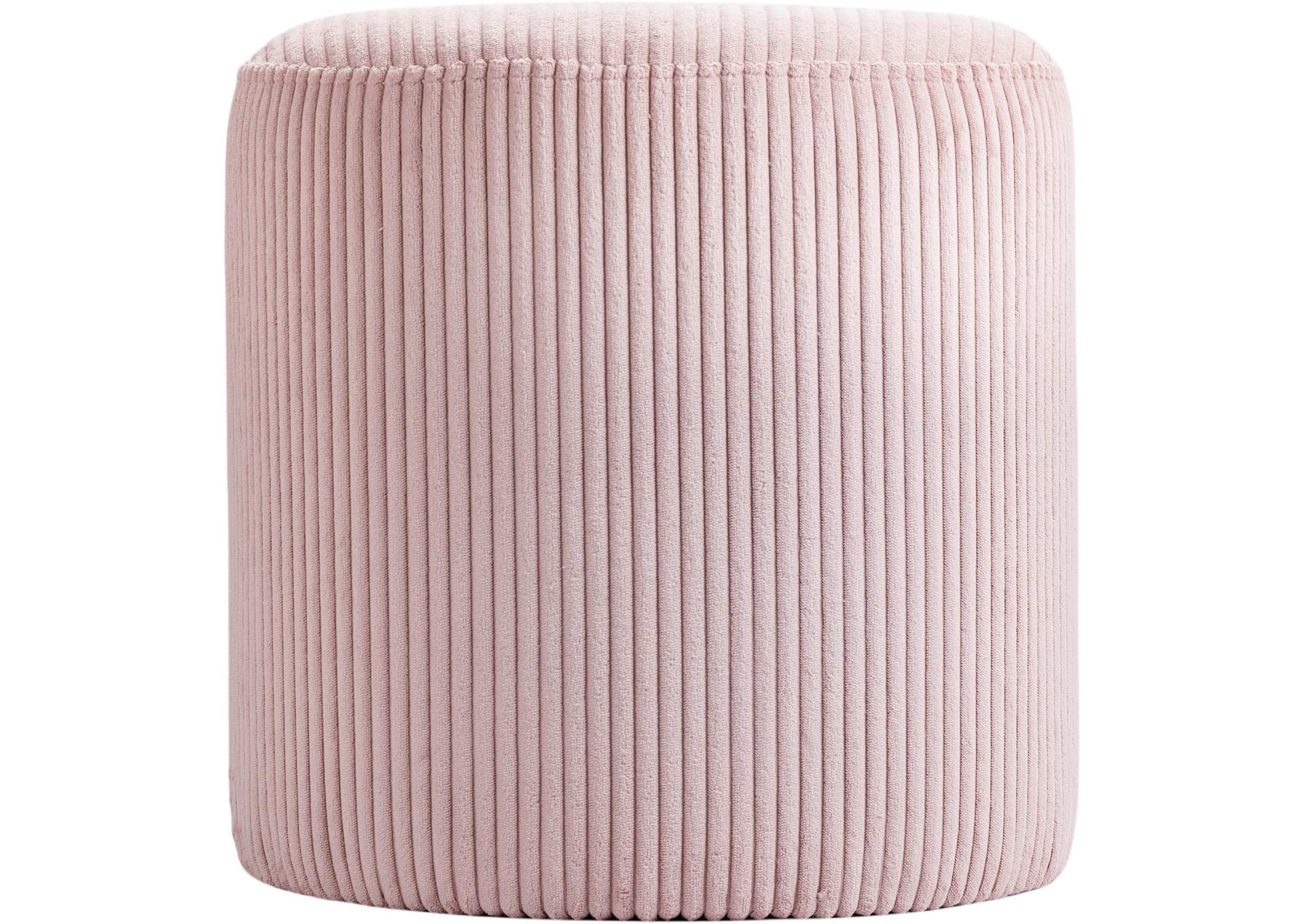 Roy Pink Microsuede Fabric Ottoman - Stool,Meridian Furniture