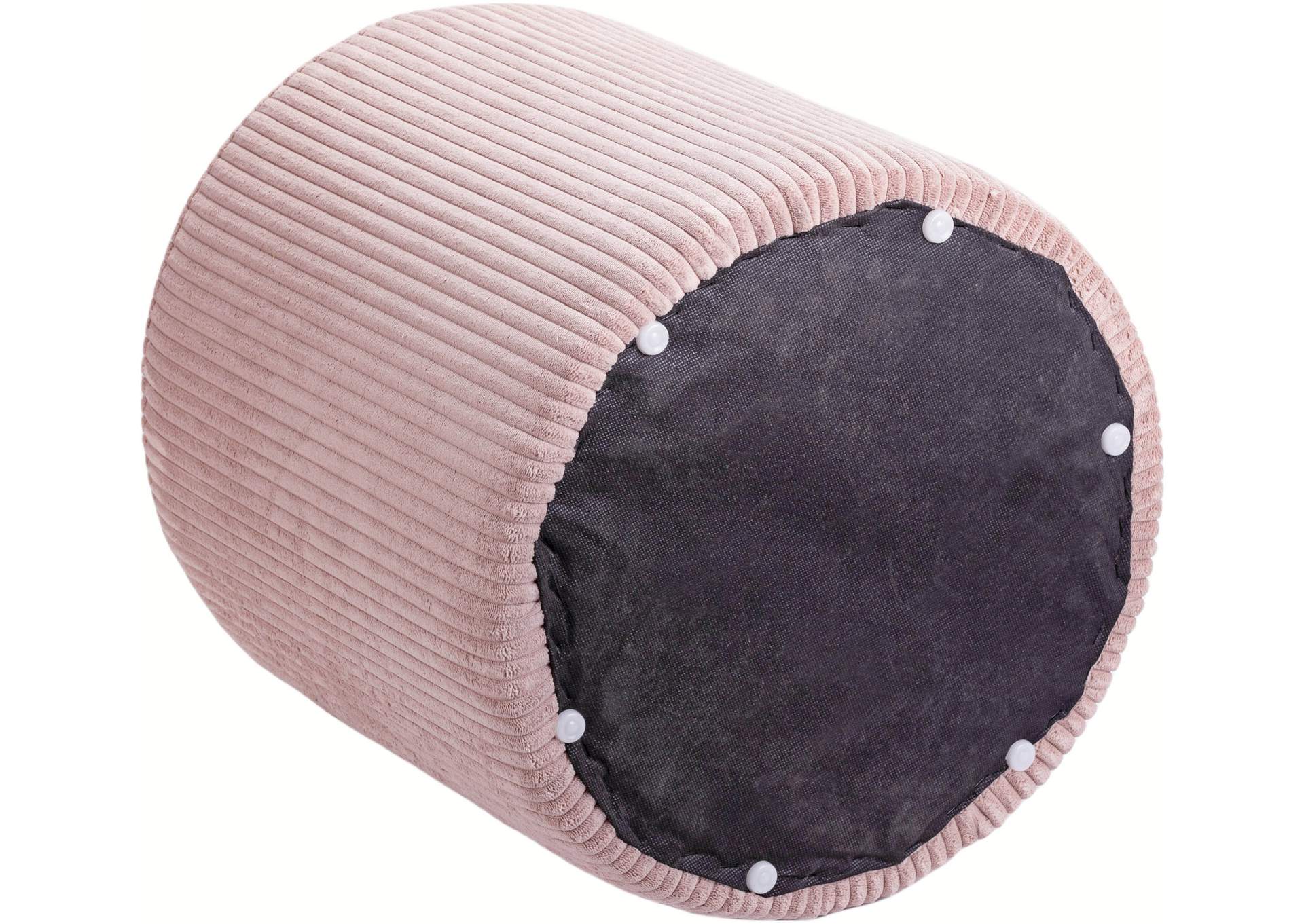 Roy Pink Microsuede Fabric Ottoman - Stool,Meridian Furniture