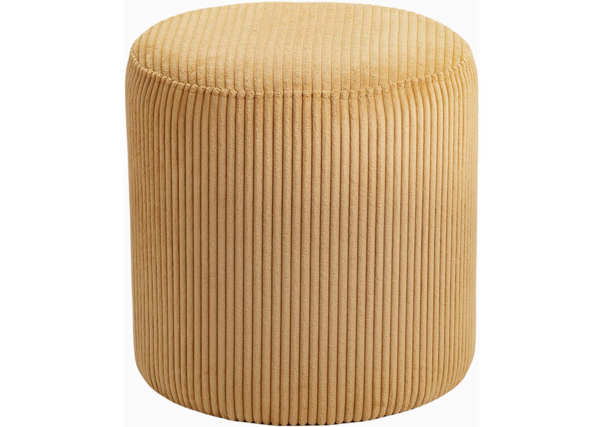Roy Yellow Microsuede Fabric Ottoman - Stool,Meridian Furniture
