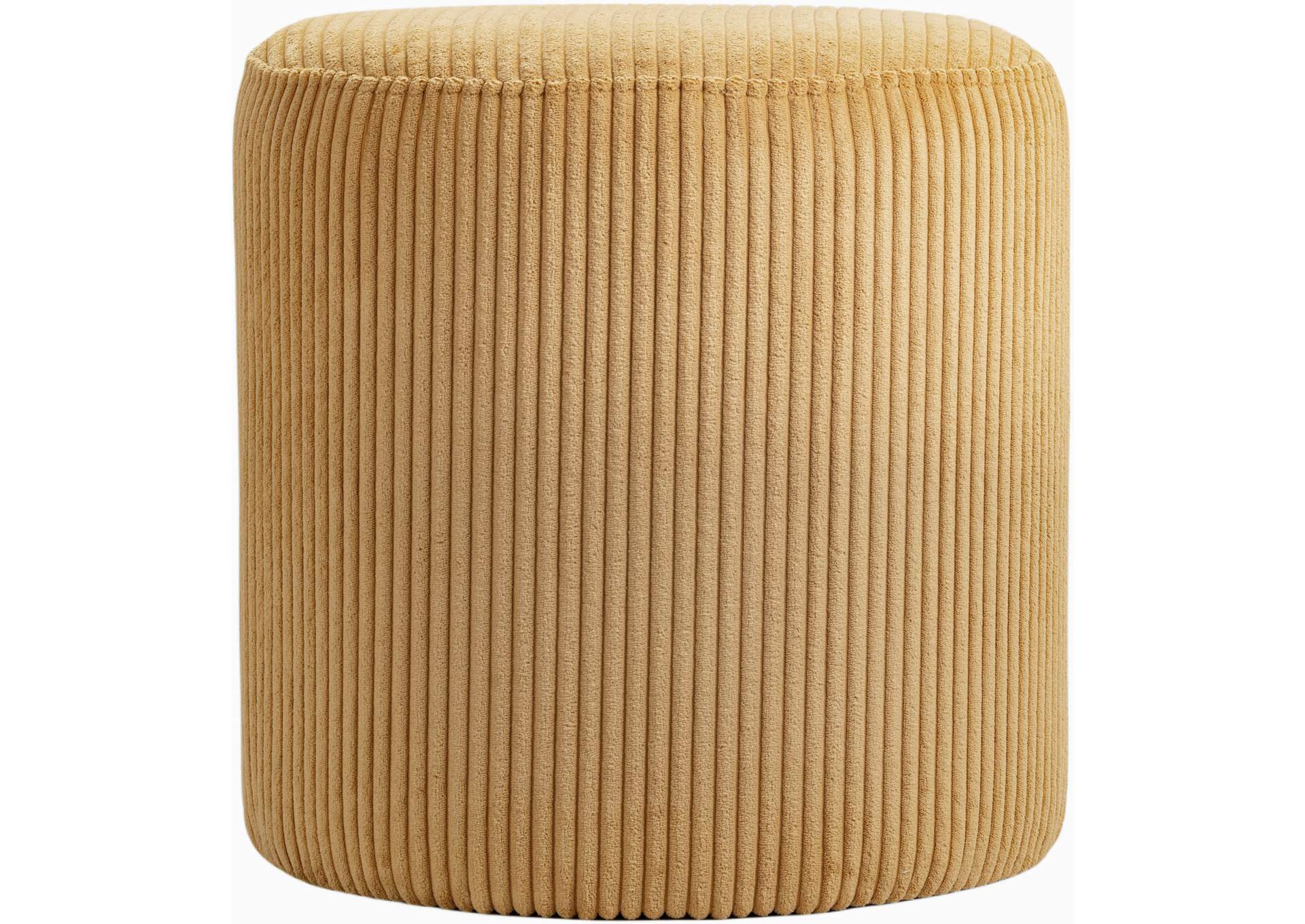Roy Yellow Microsuede Fabric Ottoman - Stool,Meridian Furniture