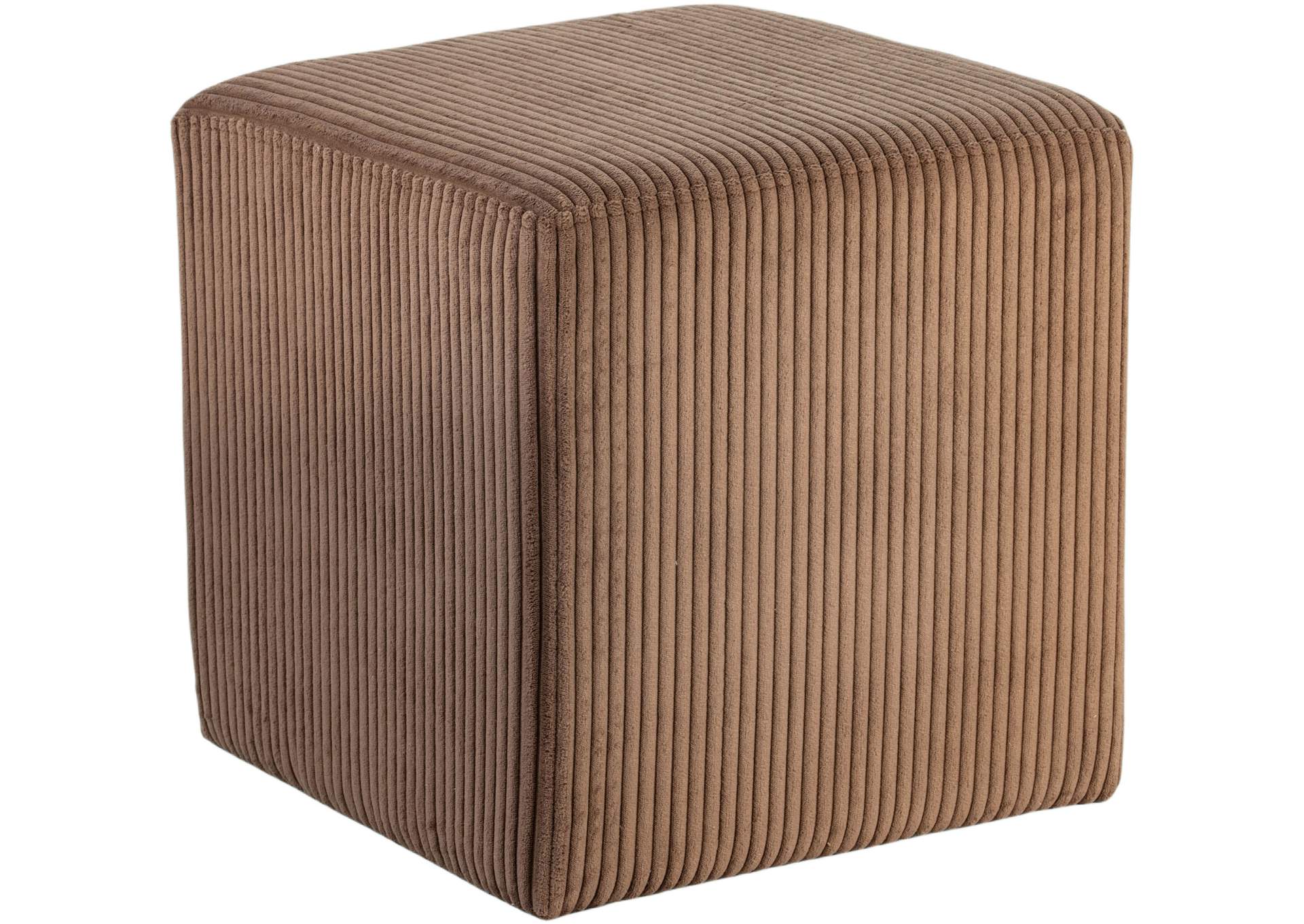 Roy Brown Microsuede Fabric Ottoman - Stool,Meridian Furniture